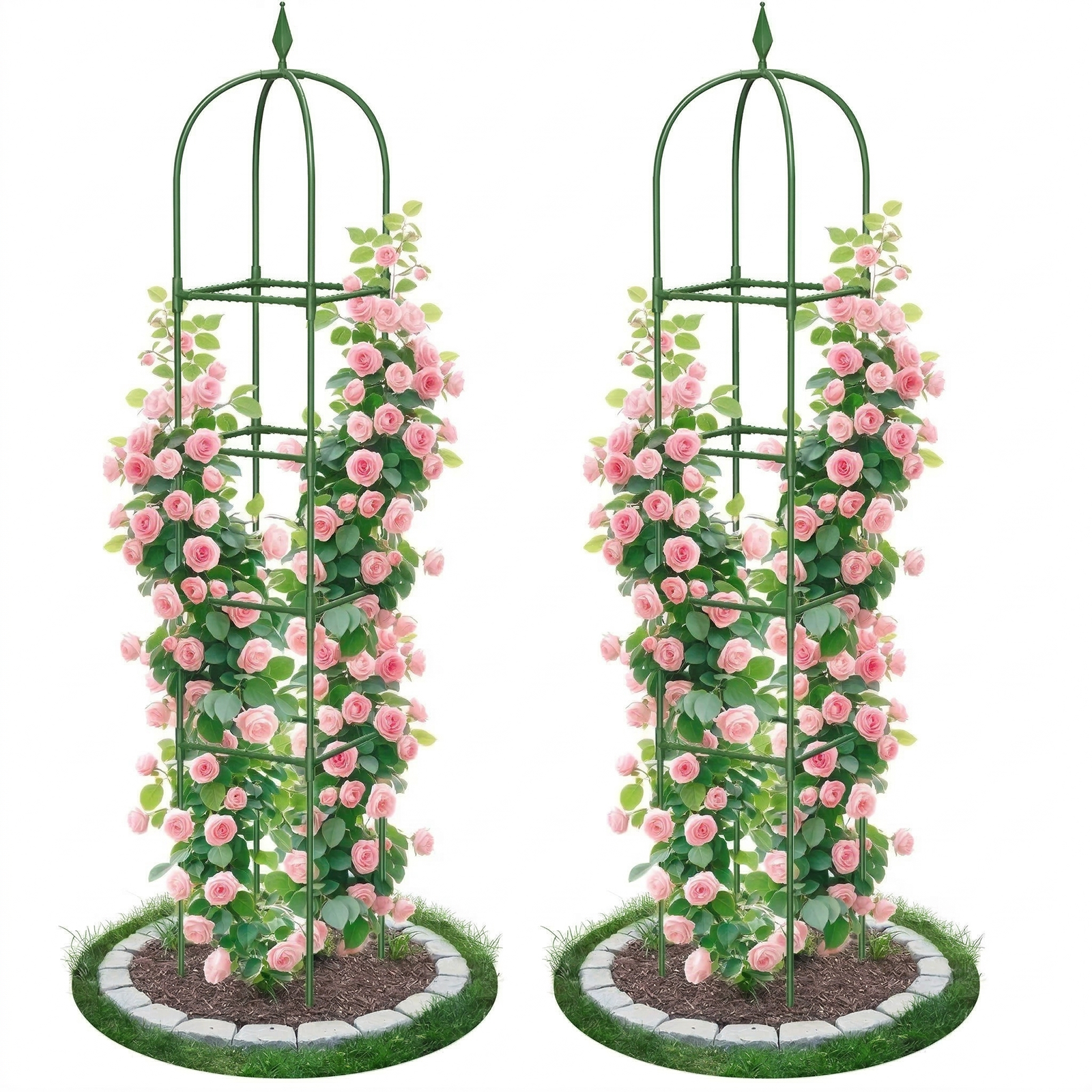 Obelisk Garden Trellis 6Feet Tall Sturdy Plant Support for Climbing ...
