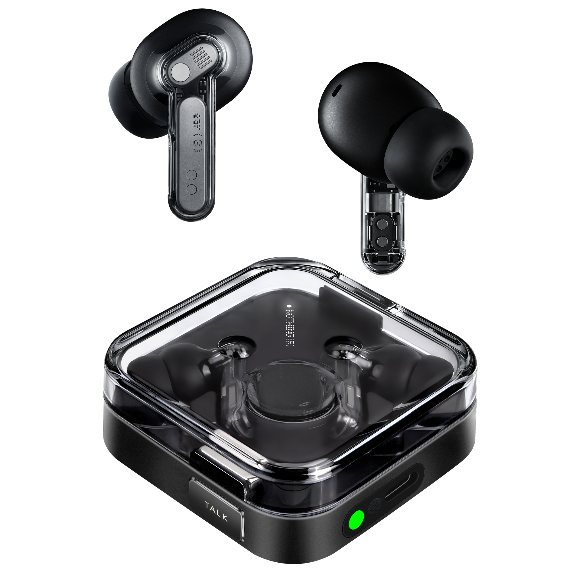 thumbnail video image 2 of Nothing Ear (3) Wireless Earbuds Super Mic 45dB Hybrid Active Noise Cancelling Bluetooth Headphones Hi-Res 6 Mics, 12mm Dynamic Bass Boost, Dual Connect ANC Sport Ear Buds for iPhone Android, Black, 2 of 11