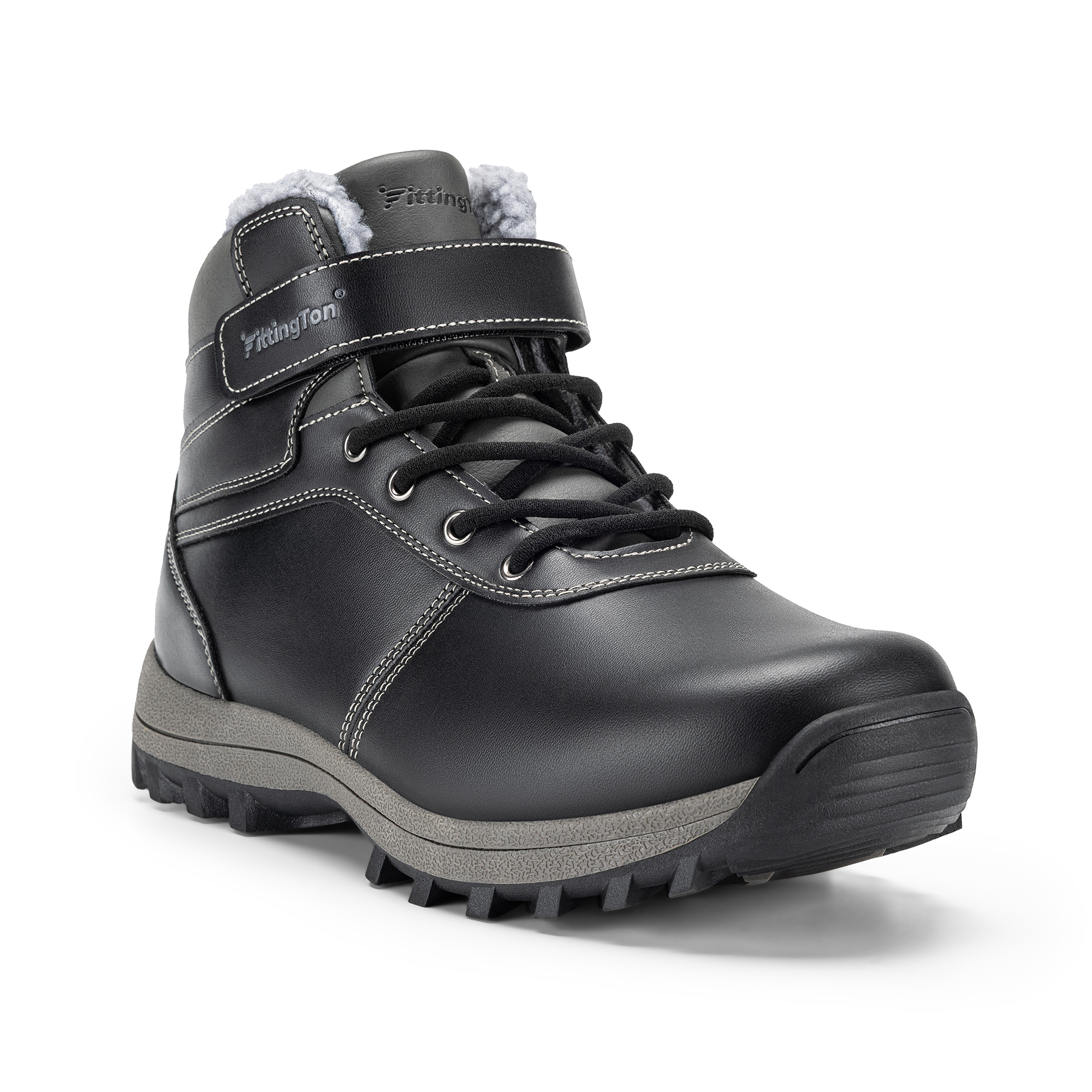 thumbnail video image 2 of Fittington Wide Men's Winter Boots Outdoor Mid Calf Hiking Boot, 2 of 12