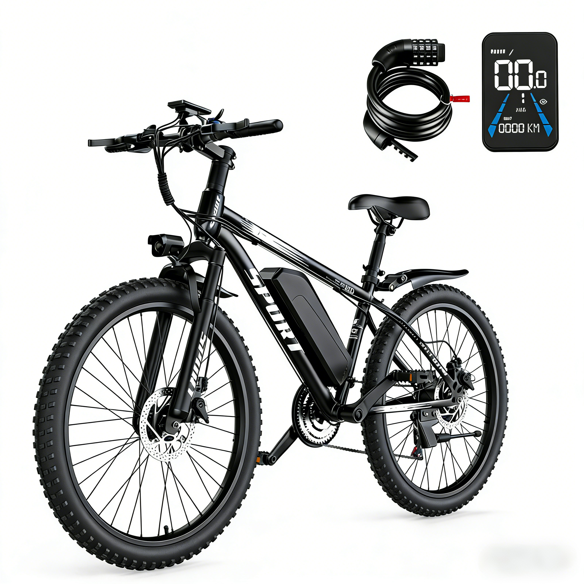 AZHAR G29 Electric Bike for Adults, 26 E-Mountain Bicycle,750W,Peak ...
