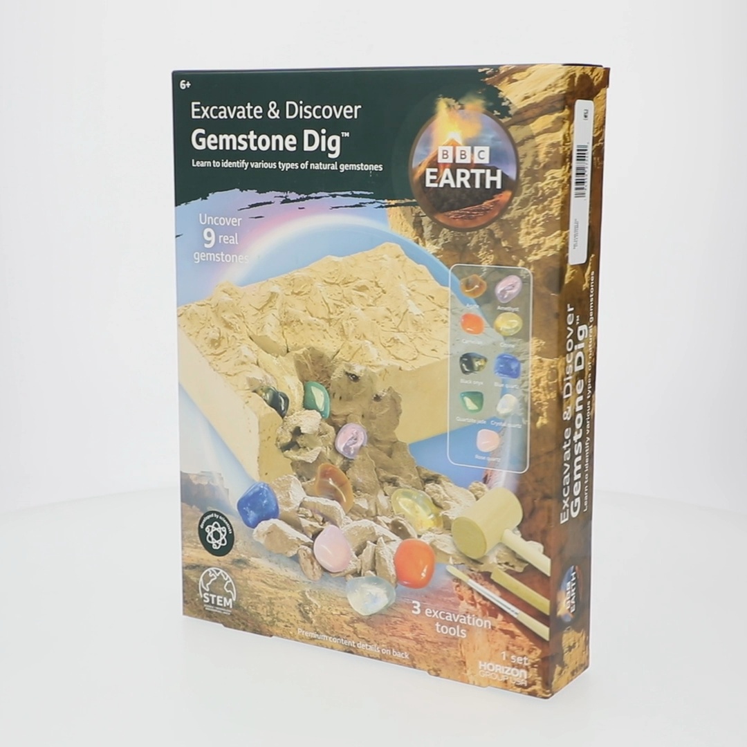 Kit D'excavation De Gemmes Et Cristaux 20 Pierres Précieuses, Archéologie Pour Enfants 6-10 Ans, Coffret éducatif Sciences Et Découverte