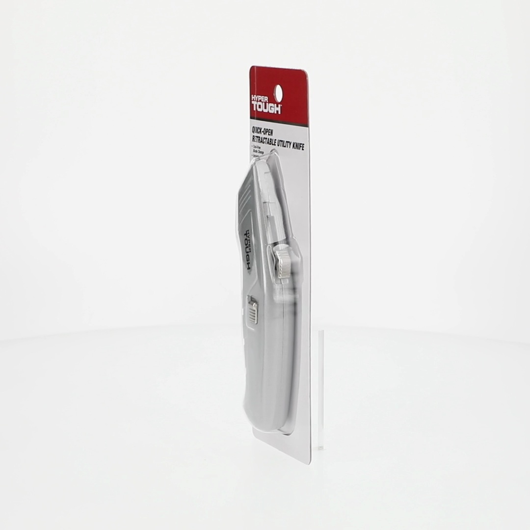 Hyper Tough Utility Knife with Retractable Blade, 3 Cutting