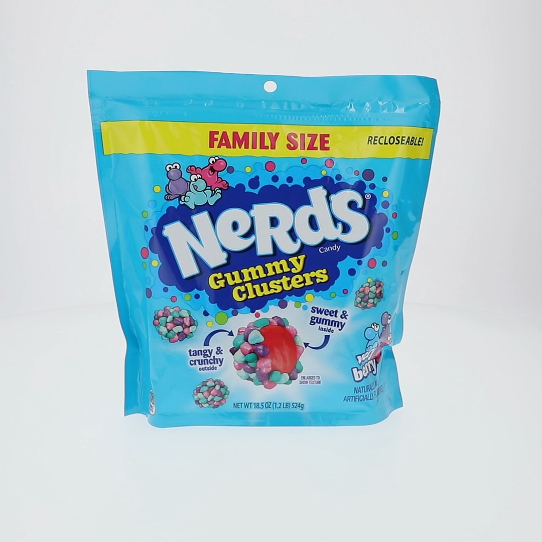 NERDS, Gummy Clusters, 18.5 oz Bag, Very Berry, Crunchy and Gummy