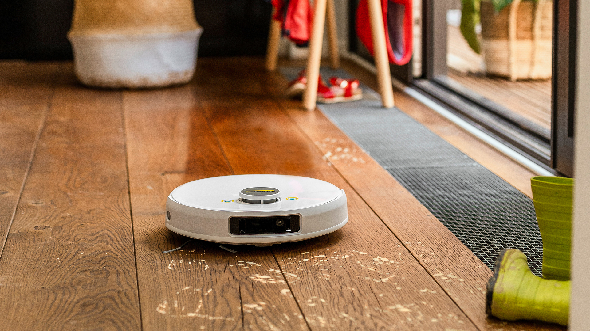 thumbnail video image 2 of Karcher RCV 5, Robot Vacuum Cleaner, Mop Function, App, LiDar, Dual Laser, Floor Mapping, Obstacle Recognition - 140 min, 2 of 10