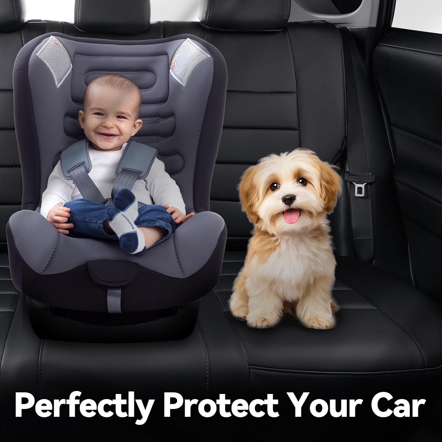 thumbnail video image 2 of Coverdream Custom Fit Tundra Car Seat Covers for Toyota Tundra CrewMax and Double Cab 2022 2023 2024 - Polyester (Black,Full Set), 2 of 6