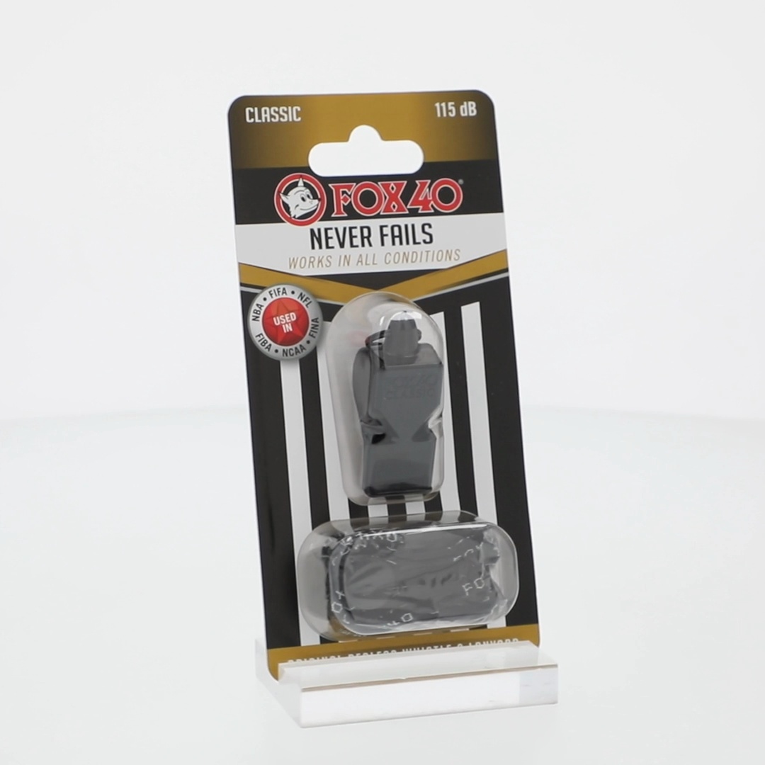 Fox 40, Whistle, Black, Pea-less with Lanyard, 115 dB - Walmart.com