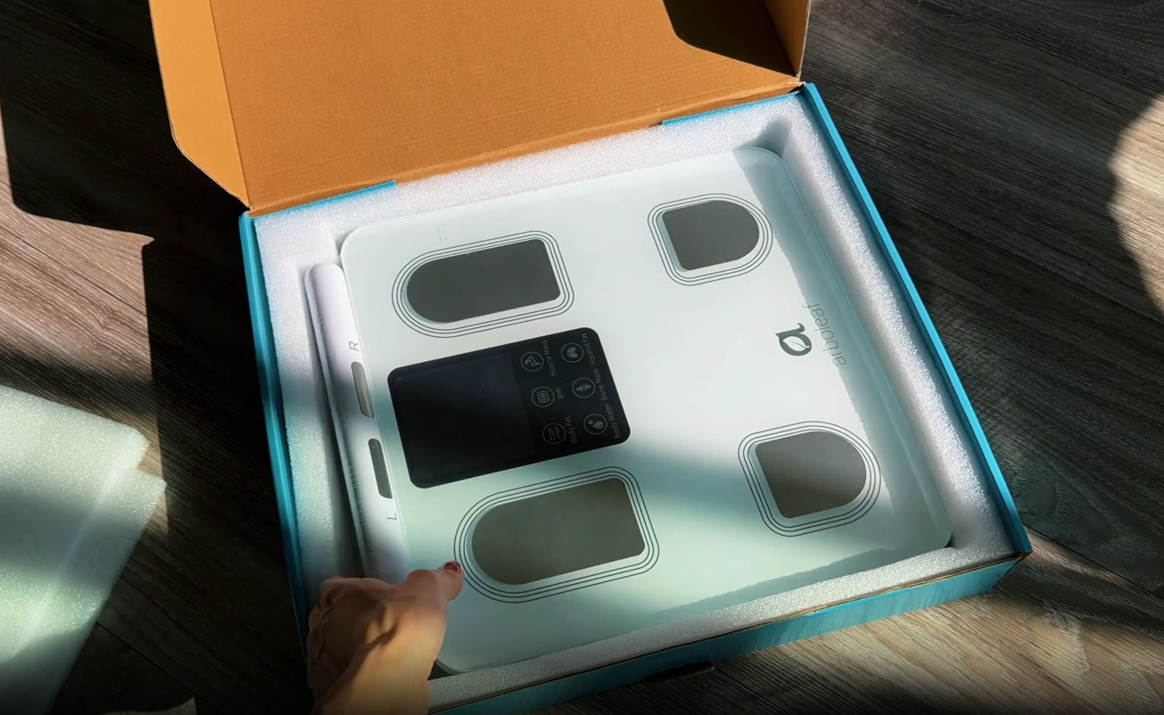 thumbnail video image 2 of Arboleaf 8-Electrode Body Fat Scale, High Precision Analyzer Tracks 50+ Metrics, Scale for Body Weight, with BMI, Body Fat, Muscle Mass, Full Body Composition Analyzer, 2 of 11