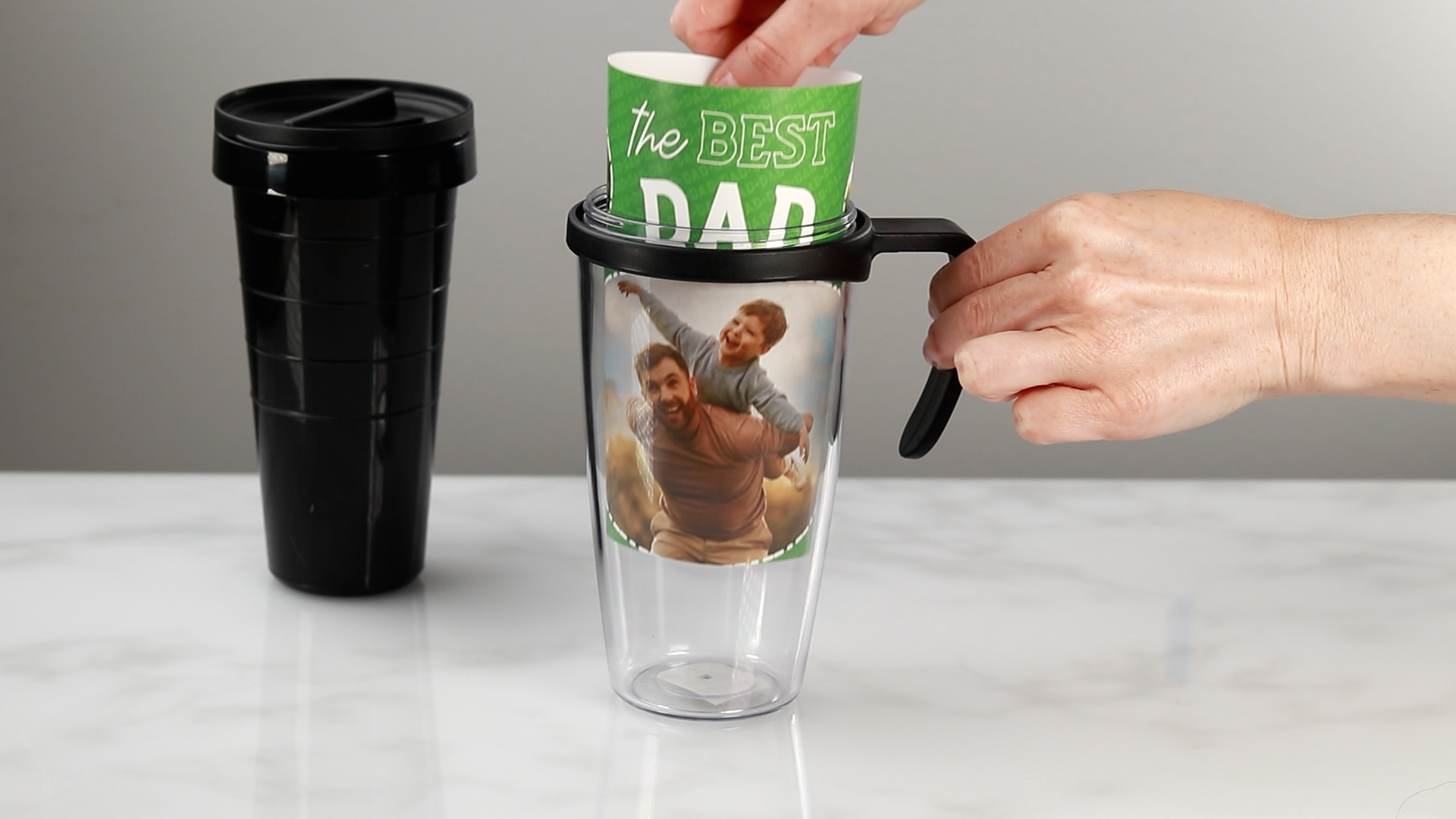 thumbnail video image 2 of Thermo-Temp 12 oz. Make Your Own Photo Travel Mug - Pack of 24, 2 of 7