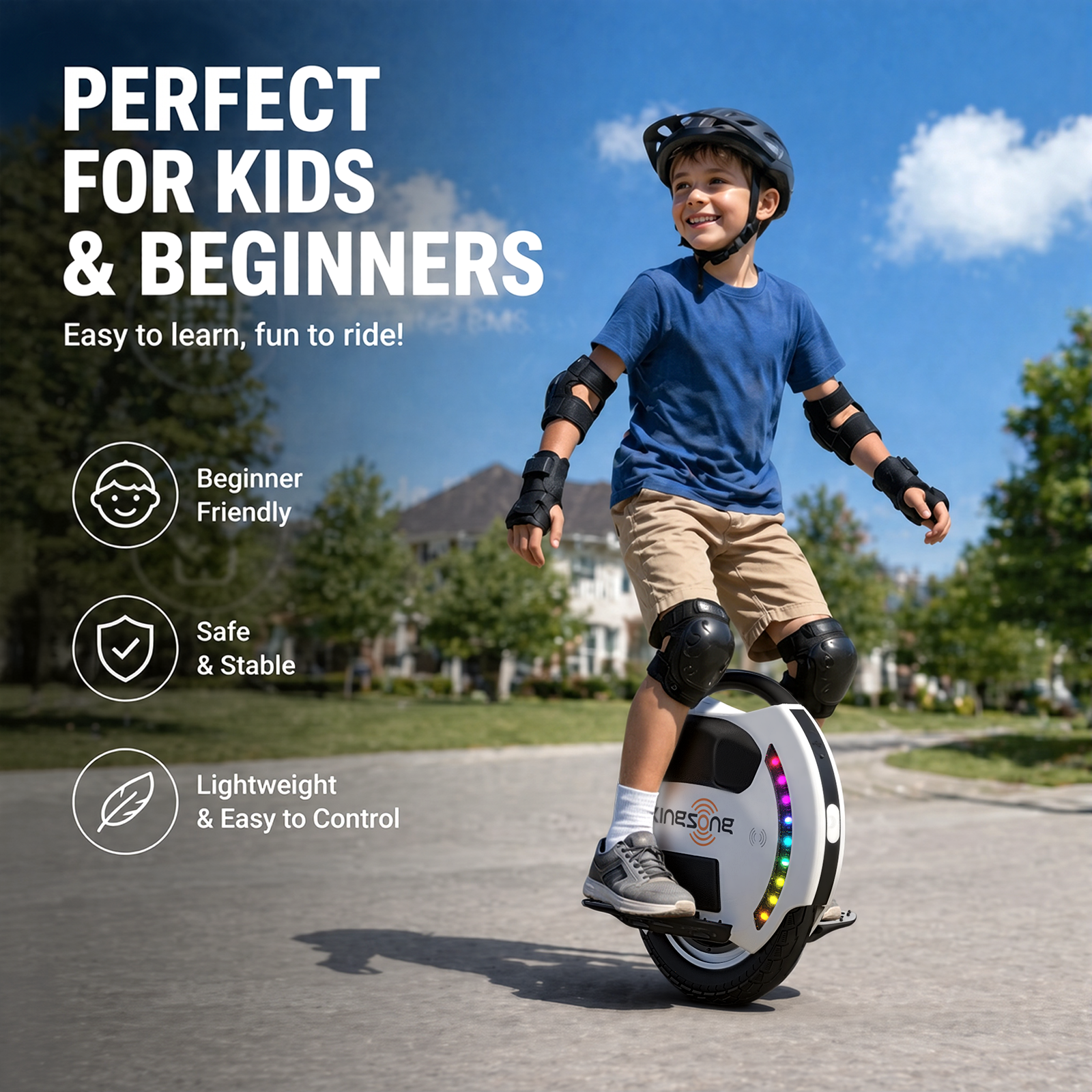 thumbnail video image 2 of Kingsong 14DPRO Electric Unicycle for Adults City Commuter Onewheel 25 Miles Range 14" EUC 2400W Motor, 2 of 16