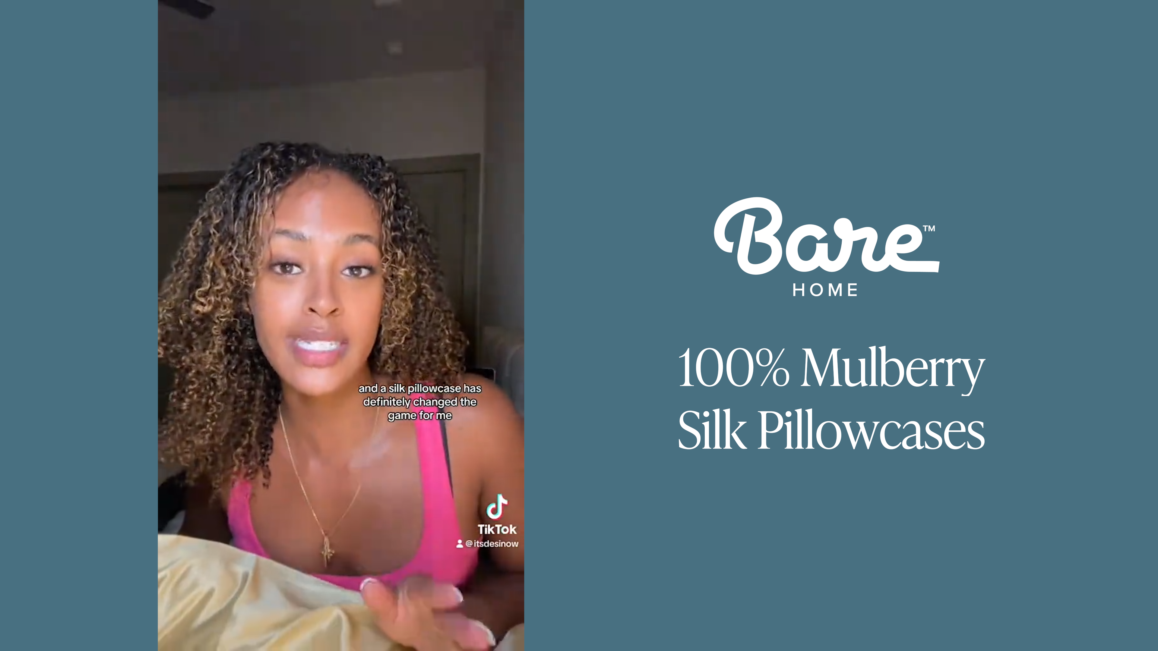 thumbnail video image 2 of Bare Home 100% Mulberry Silk Zipper Pillowcase - Perfect for Hair and Skin - Premium 6A Grade, 19 Momme Silk - Standard, Taupe, 2 of 9
