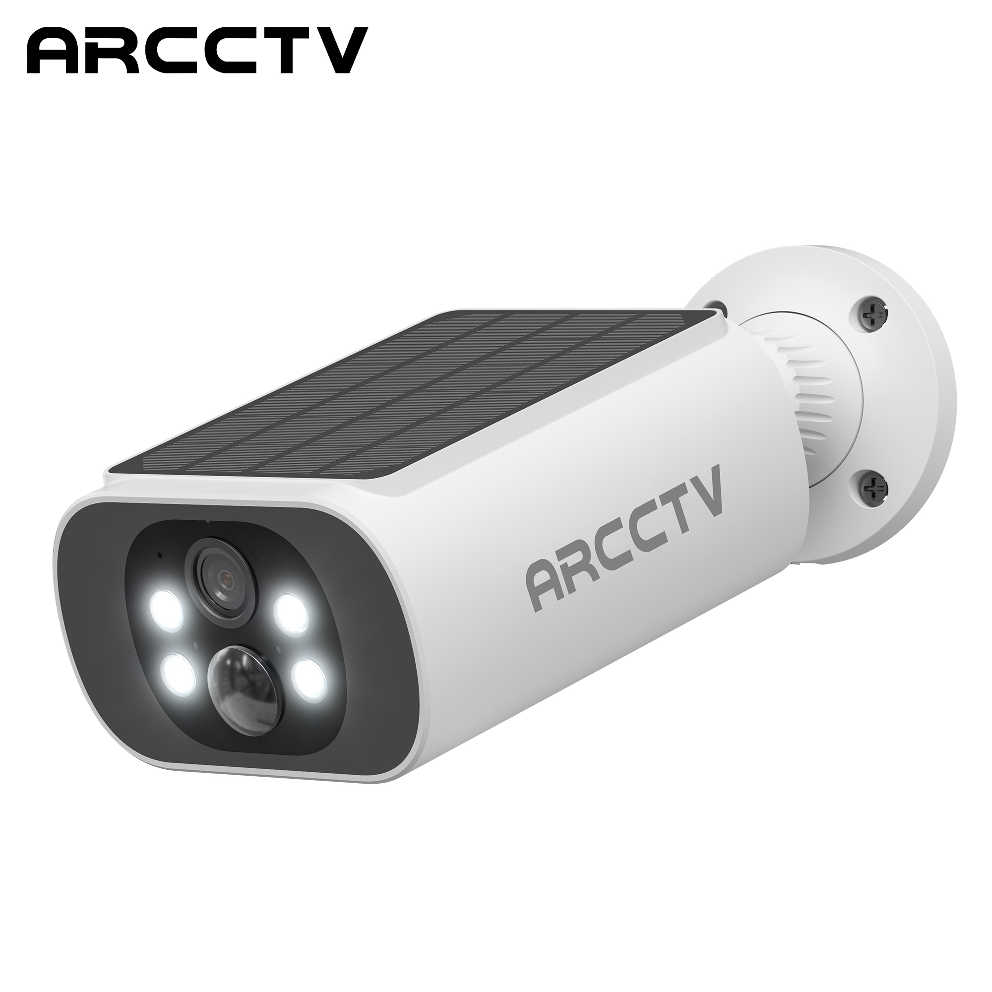 thumbnail video image 2 of ARCCTV 2K Solar Security Camera Wireless Outdoor, Home Surveillance Camera with Embedded Solar Panel, Night Vision&Waterproof,2-Way Audio,2.4G/5G WiFi, 2 of 11