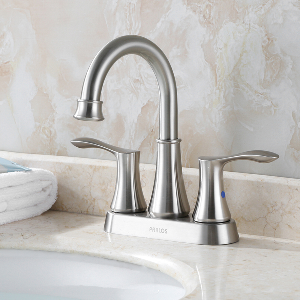 thumbnail video image 2 of PARLOS Swivel Spout 2-Handle Bathroom Sink Faucet, Brushed Nickel, 2 of 11