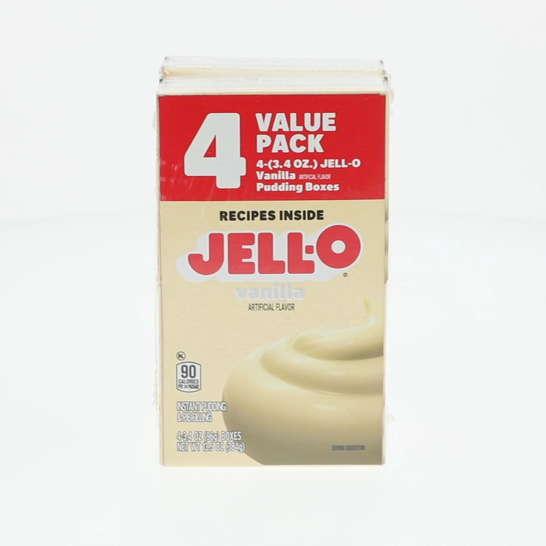 Jell-O Vanilla Instant Pudding & Pie Filling Mix Value Pack, 4 ct