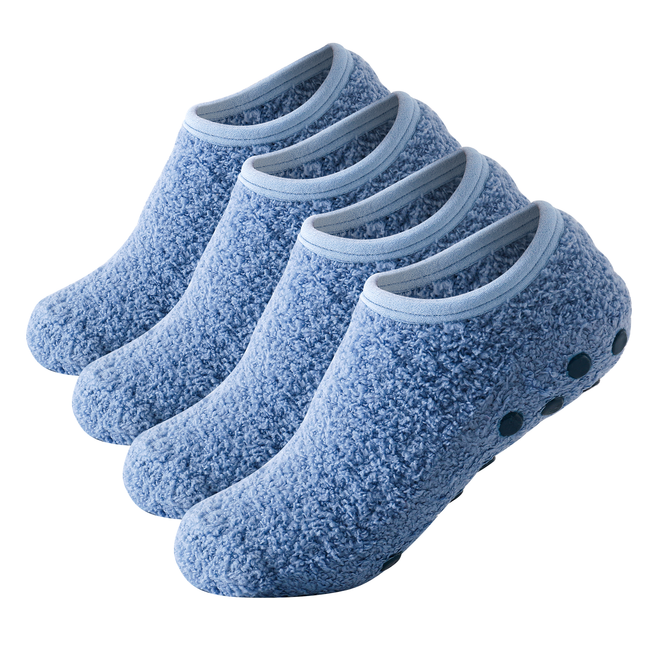 thumbnail video image 2 of SKOLA Cozy Winter Fuzzy Women Socks Grip Slippers Fluffy House Non Skid Microfiber Socks, 2 of 11