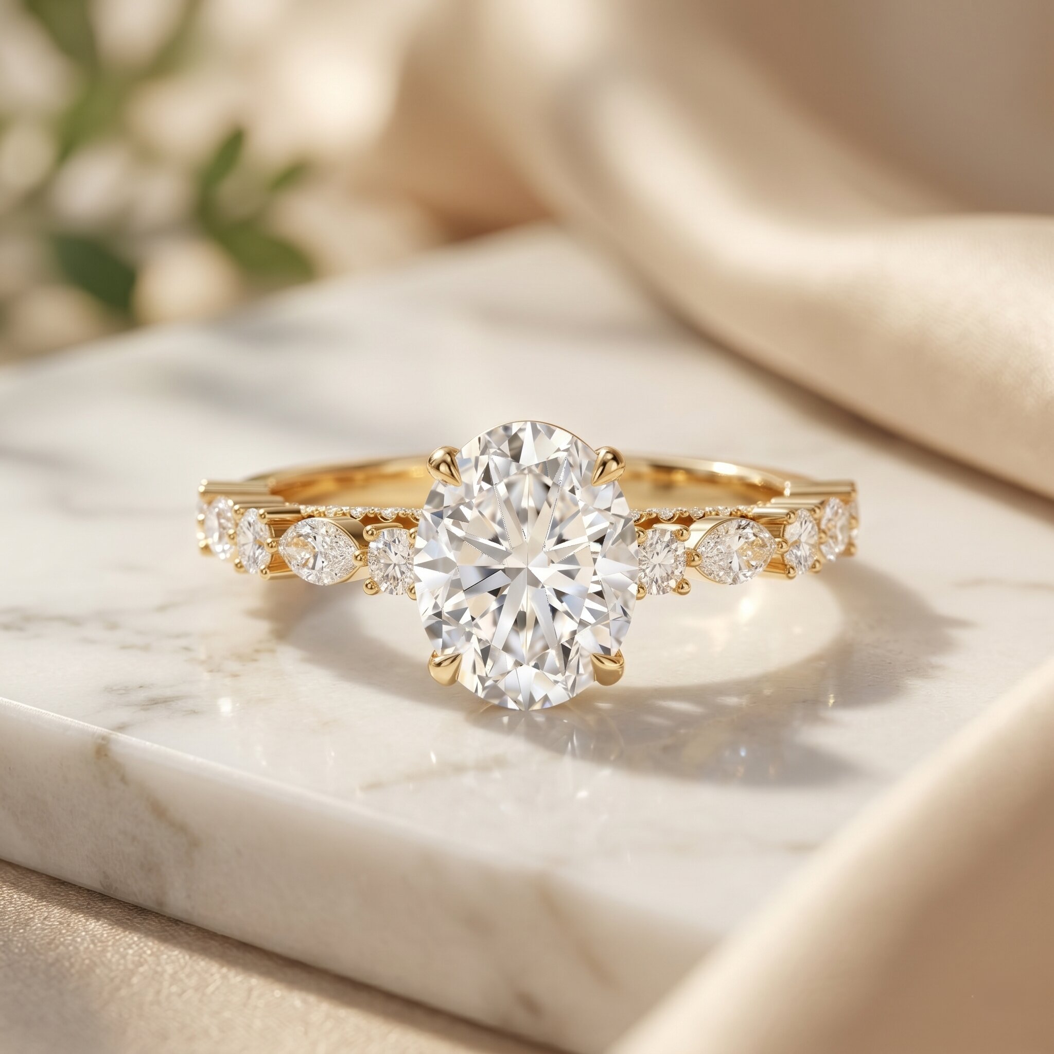 thumbnail video image 2 of Rosec Jewels 2 Carat Lab Grown Diamond Oval Engagement Ring for Women - IGI Certified Diamond Ring for Women (E-VS1 Quality), 925 Sterling Silver, US 4.00, 2 of 8