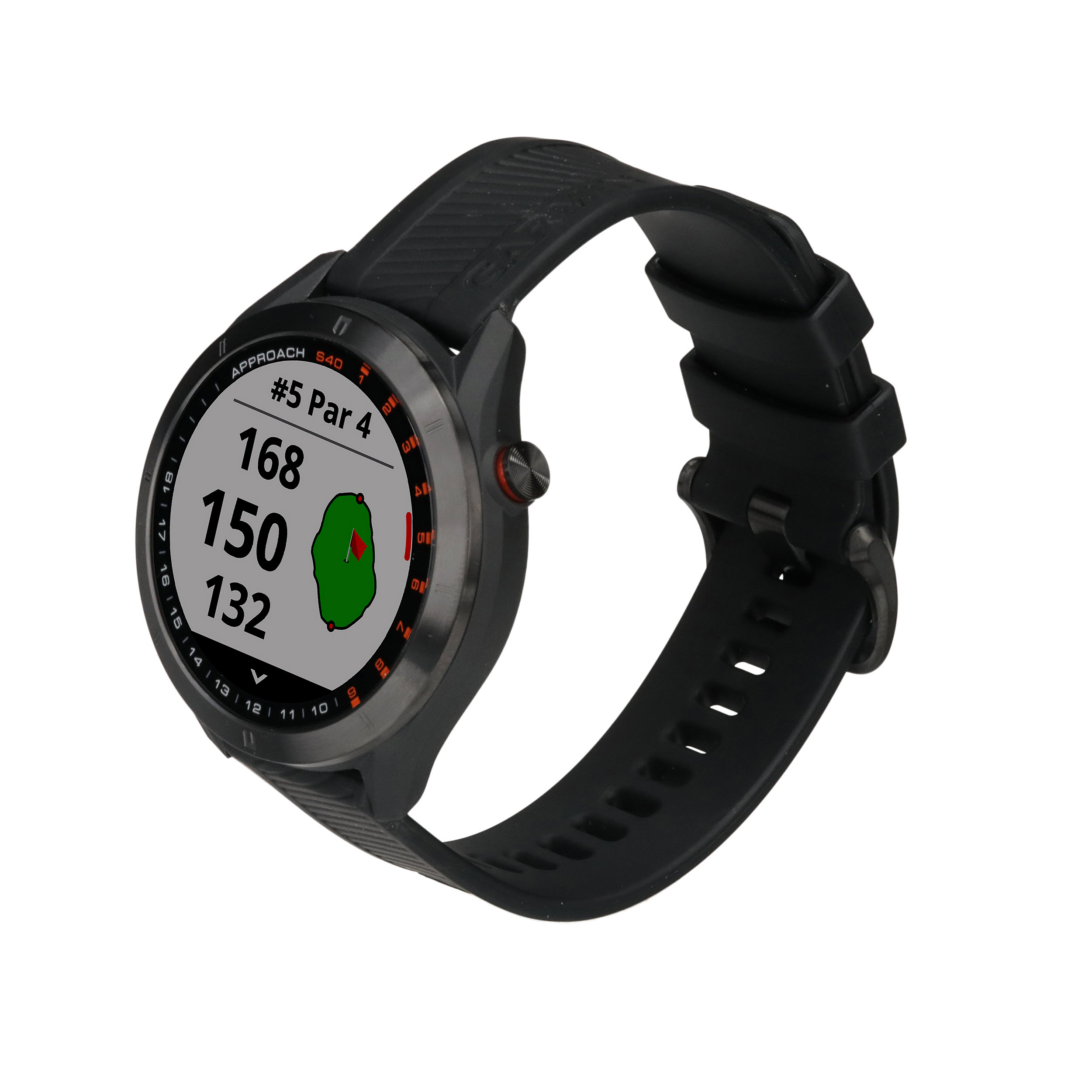 Garmin Approach S40 Bundle, Stylish GPS Golf Smartwatch, Includes Three  CT10 Club Trackers, Black