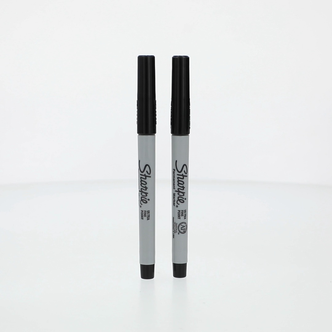 たきくり Sharpie, Permanent Marker, Ultra Fine Point, 2pk, Black - Walmart.com