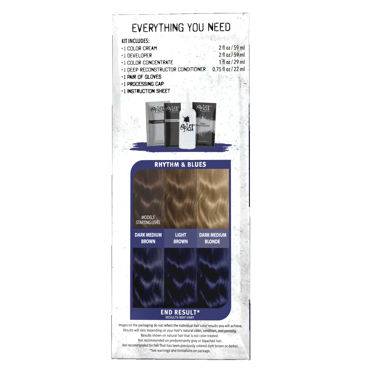 Splat Double Lift Permanent Colored Blue Hair Dye for Dark
