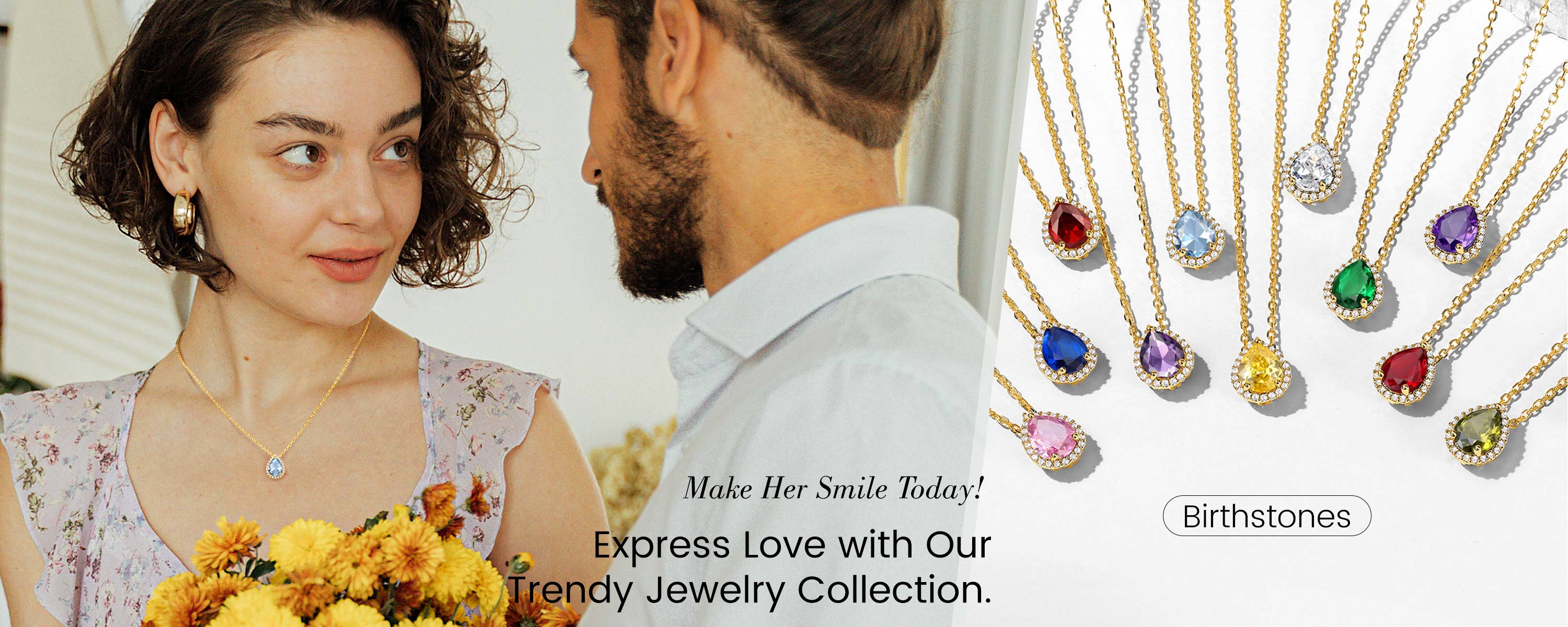 thumbnail video image 2 of KeyStyle 14K Gold Plated Birthstone Necklaces for Women Teardrop Pear Pendant Necklace Shiny Birthday Jewelry Anniversary Valentine's Day Gifts for Wife, 2 of 10