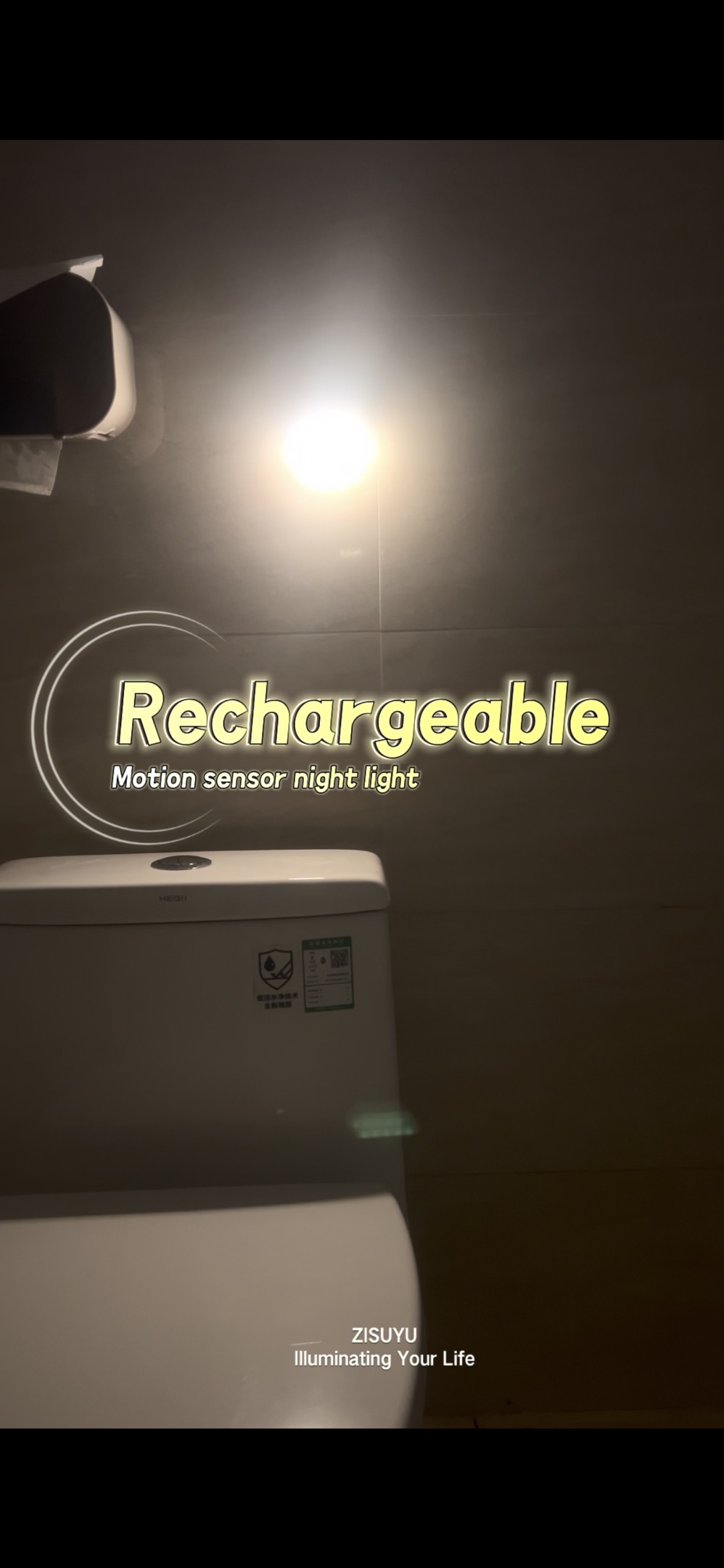 thumbnail video image 2 of ZISUYU 3-Pack 700mAh Rechargeable Motion Detectors LED Night Lights for Adults & Kids, 2 of 14
