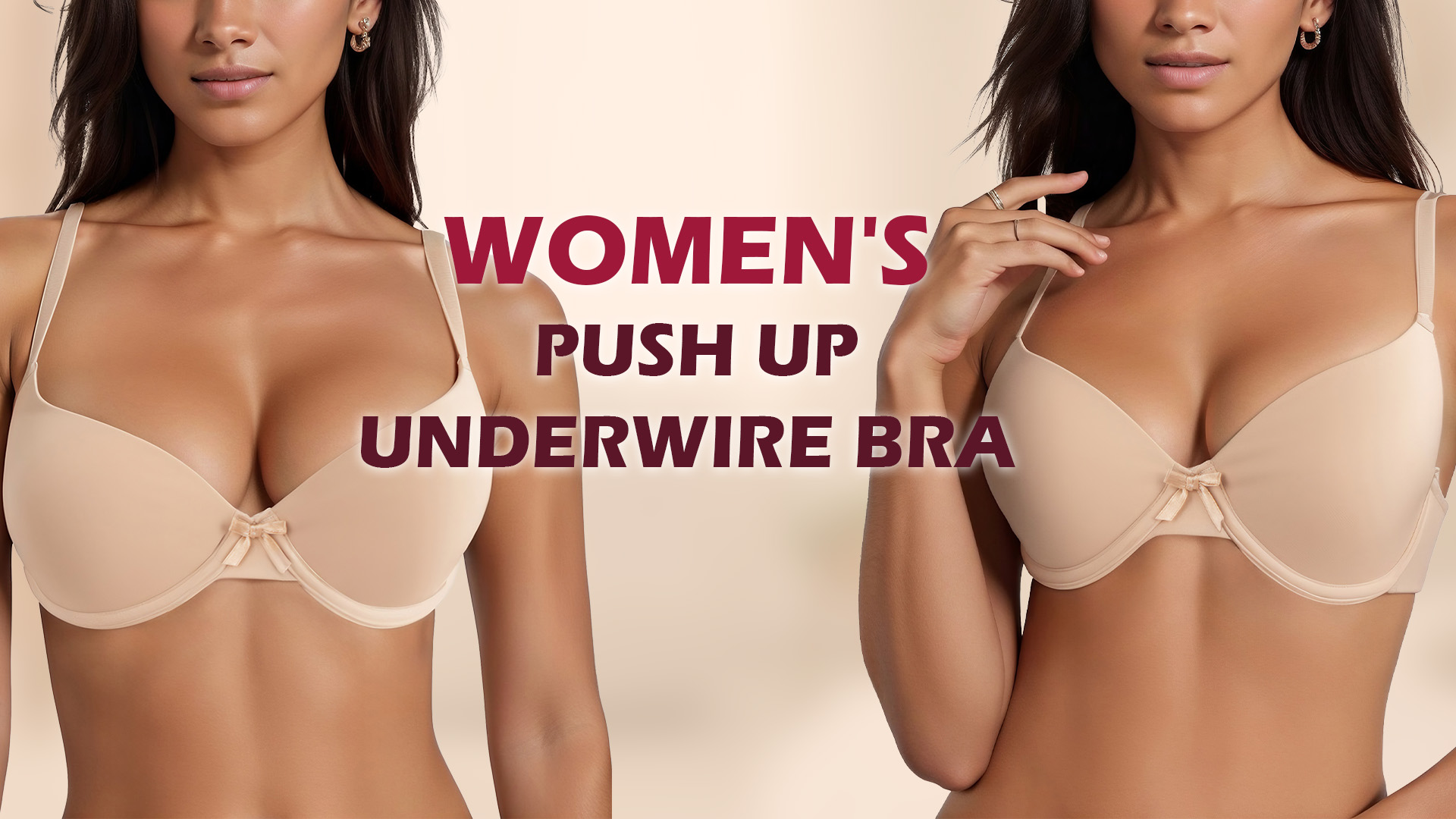thumbnail video image 2 of Aivtalk Womens Bra One Fab Fit Full Coverage T-Shirt Bra Plus Size Smoothing Comfort Lingerie Lightly Lined Cups up to H Dreamwire Push Up Underwire Bra White 80B, 2 of 7