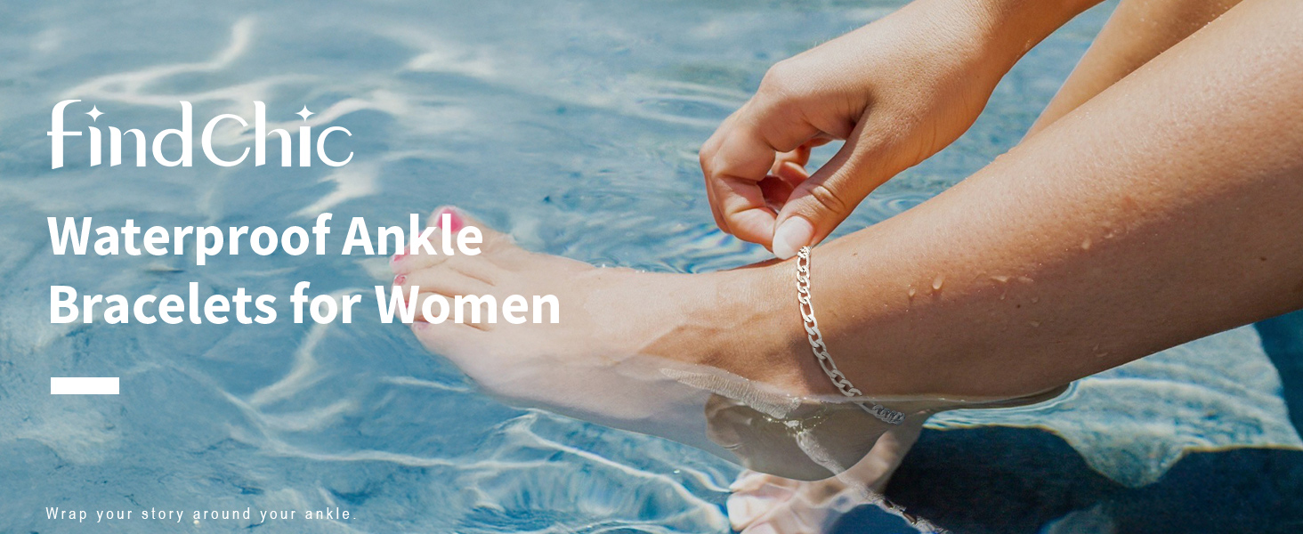 thumbnail video image 2 of FindChic Black Anklets for Women Stainless Steel Adjustable Ankle Bracelets, Summer Waterproof Figaro Chain Birthday Mothers Day Jewelry Gifts Her Mom Wife Lady Adults Age Ideas, 8.5''-10.5'', 2 of 9