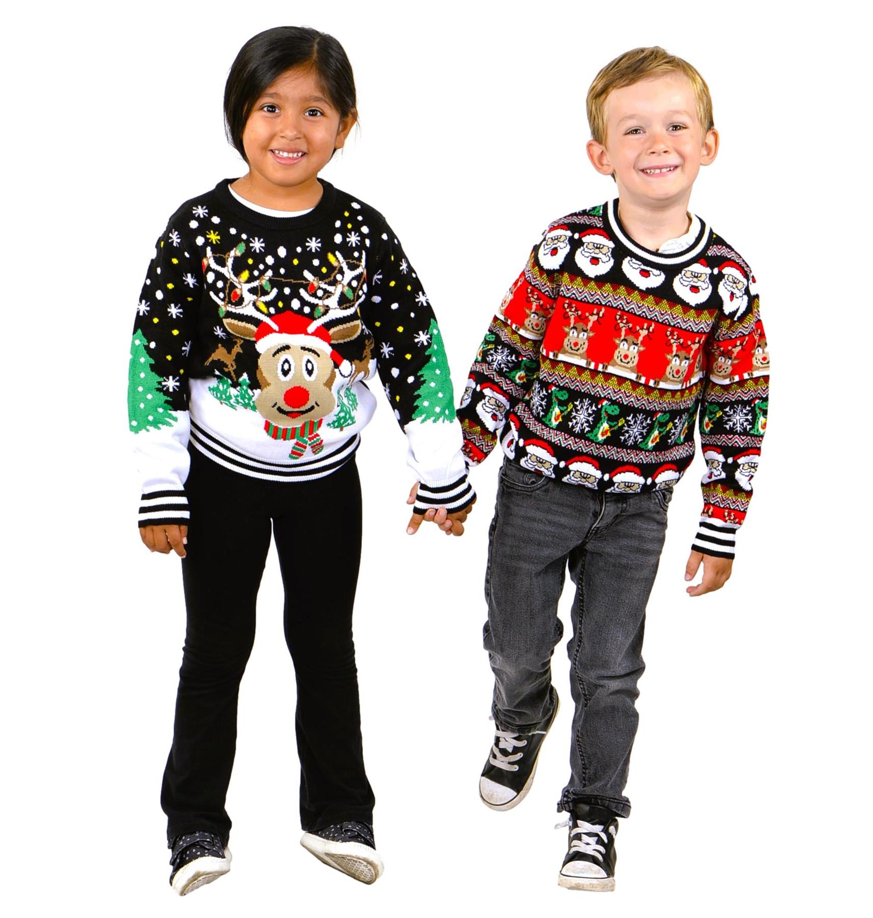 thumbnail video image 2 of Socal Look Kids Christmas Sweater, Children's Acrylic Holiday Pullover for Boys & Girls, 2 Years, 2 of 8