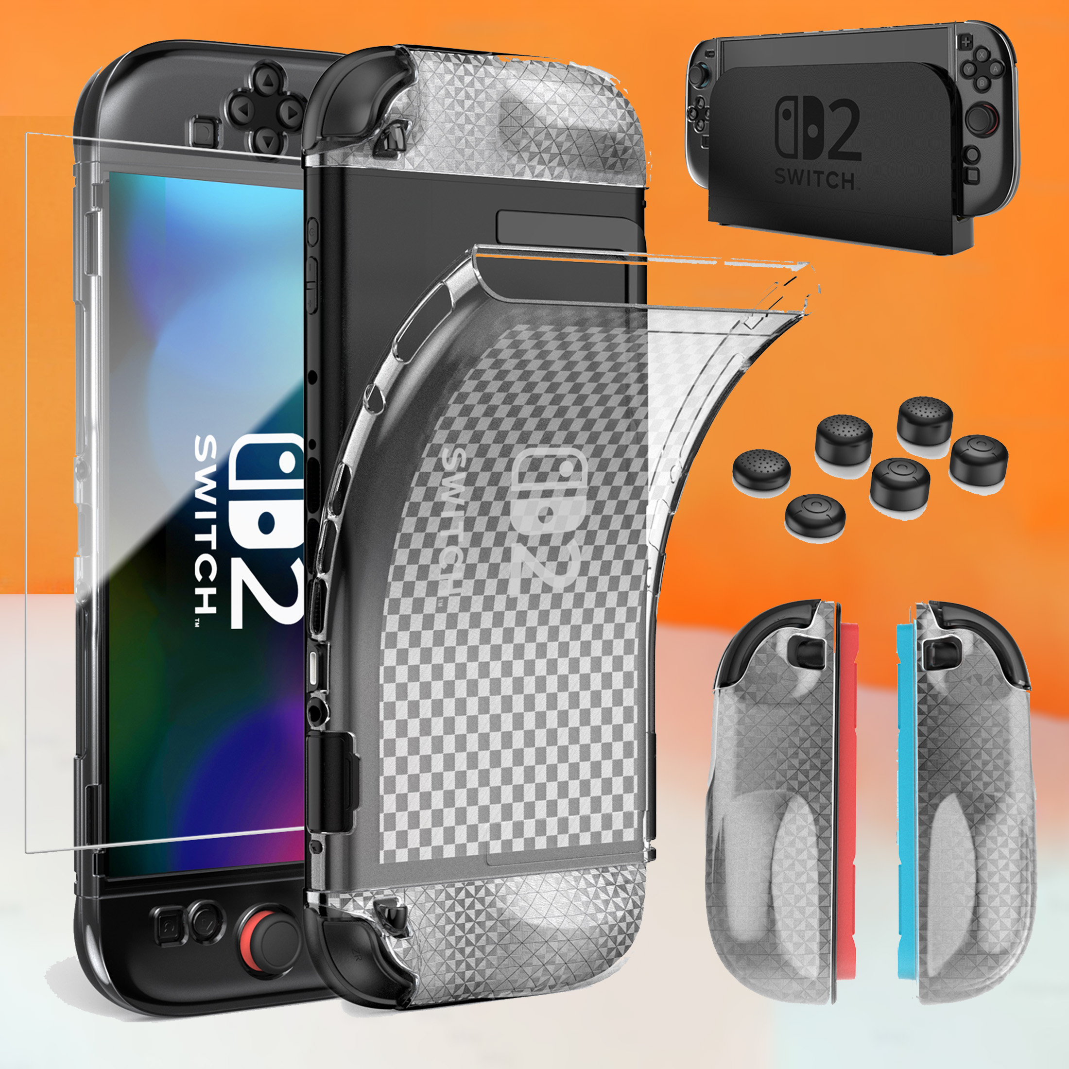 HEYSTOP TPU Transparent Protective Cover Set for Nintendo Switch 2 ...