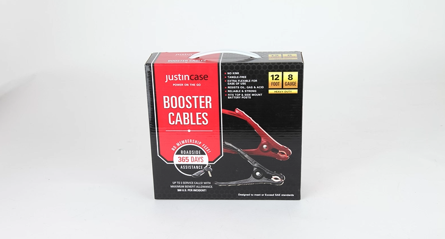 thumbnail video image 2 of Justin Case 12' 8G Booster Cable with 365-Day Roadside Assistance, 2 of 8