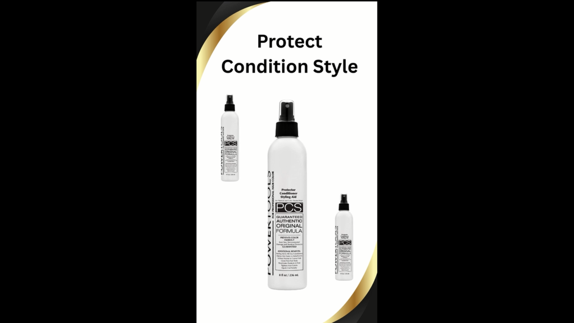 thumbnail video image 2 of PCS, The Original Color Protector Conditioner Styling Aid, 8 oz | UV Ray Protection | All Day Conditioning | Prevents Color Fade, 2 of 8