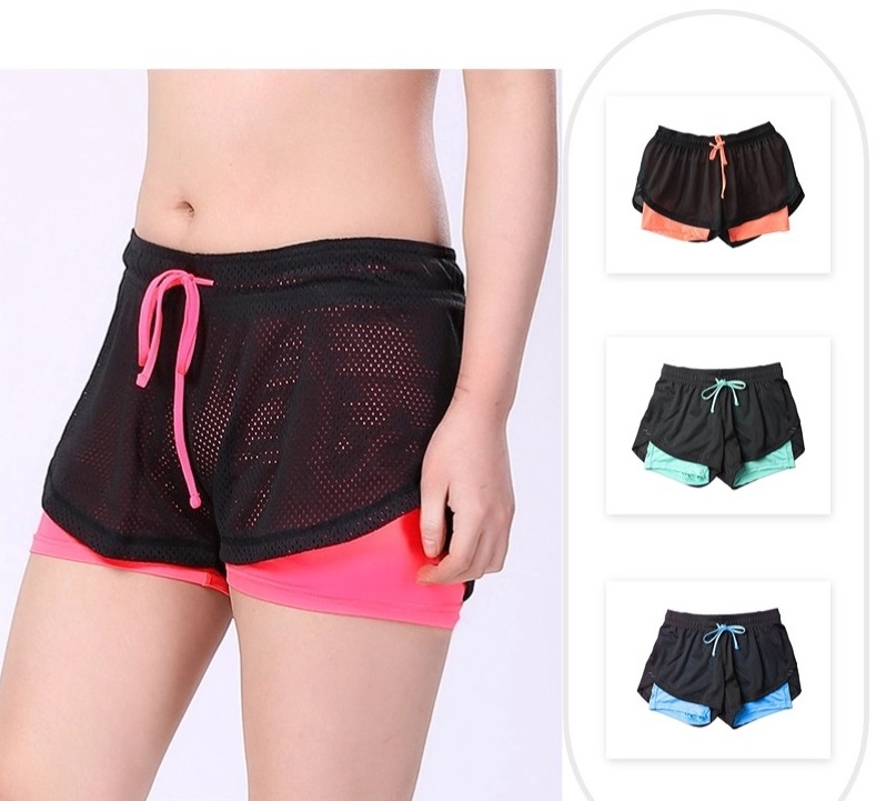 thumbnail video image 2 of yillto Women's Athletic Shorts Running Workout Gym Breathable Shorts High Waisted Shorts for Women with Liner, 2 of 7