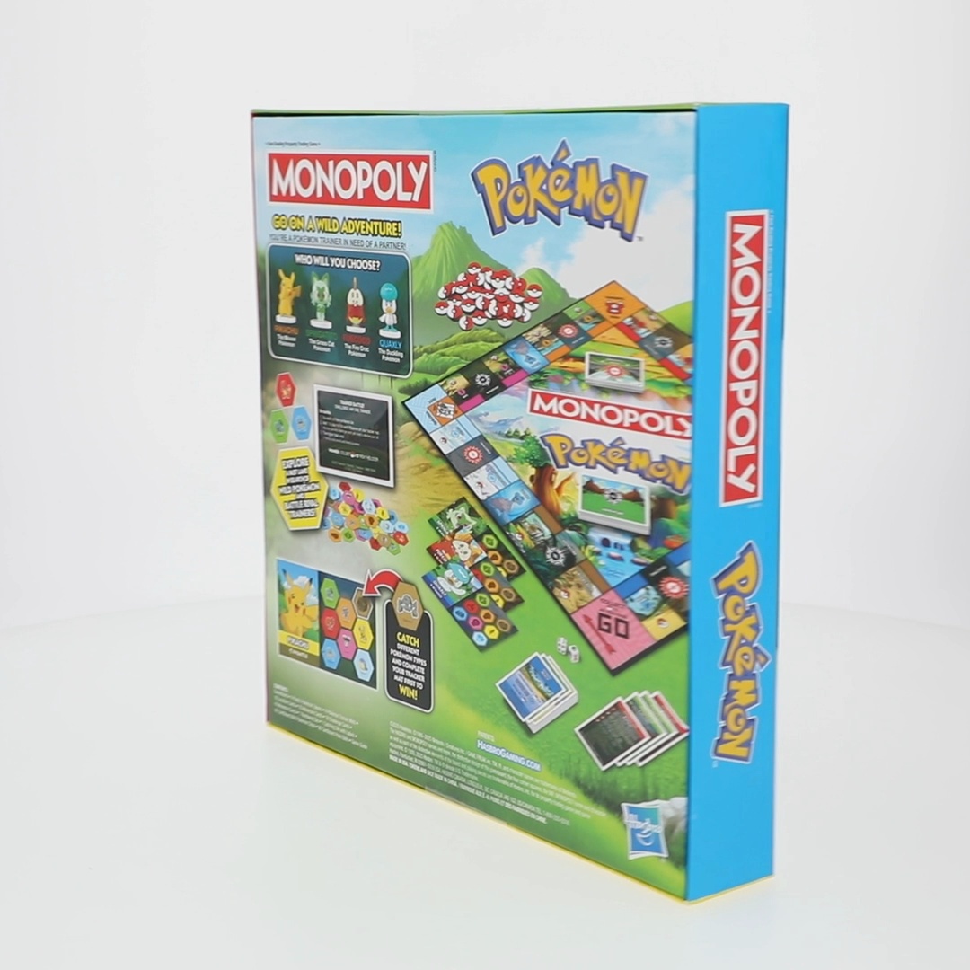 Free Shipping! Monopoly Pokémon Edition Board Game for Kids Ages 8