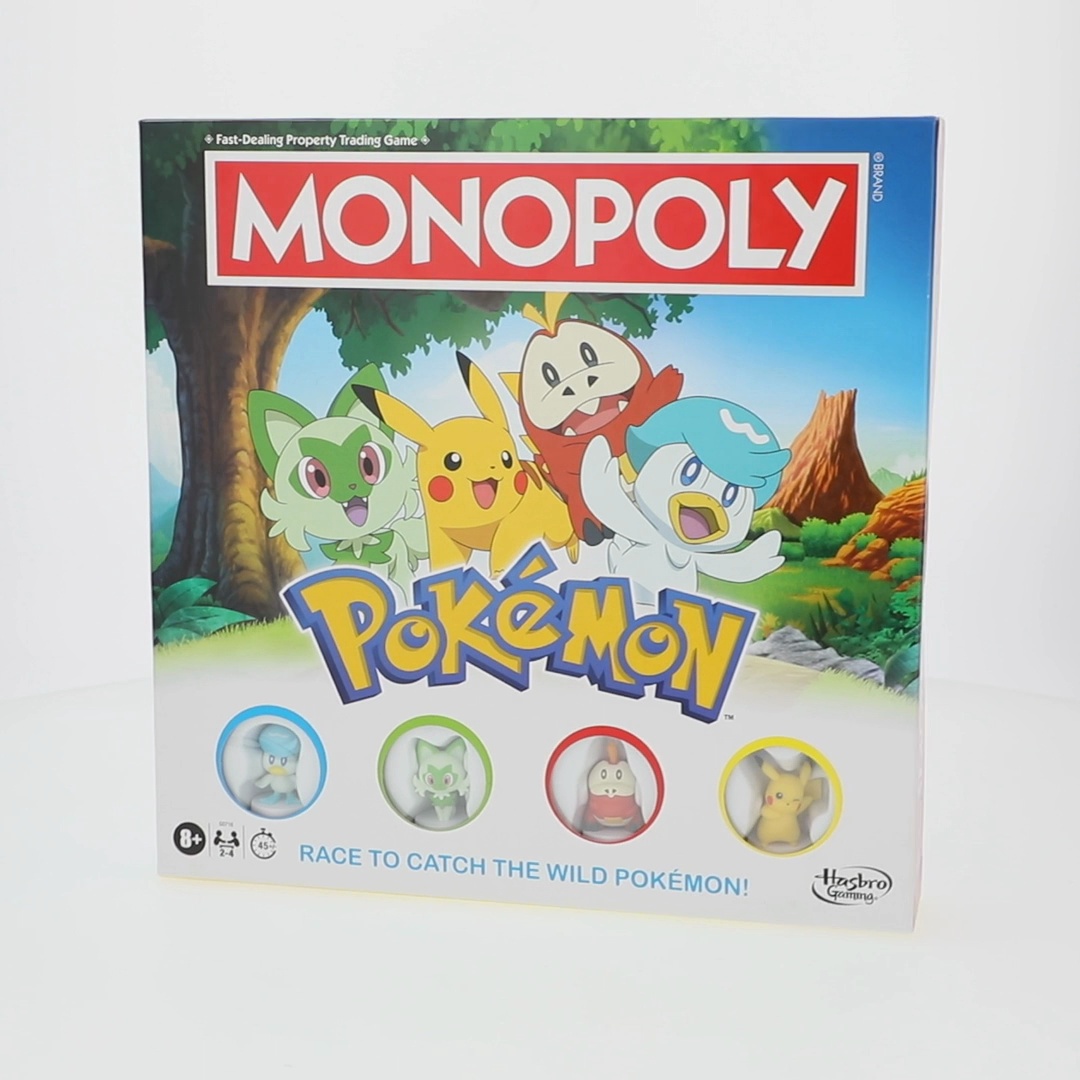 Free Shipping! Monopoly Pokémon Edition Board Game for Kids Ages 8