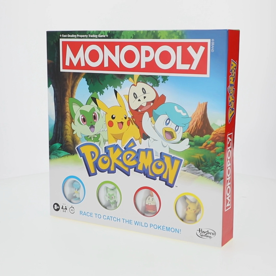 Free Shipping! Monopoly Pokémon Edition Board Game for Kids Ages 8