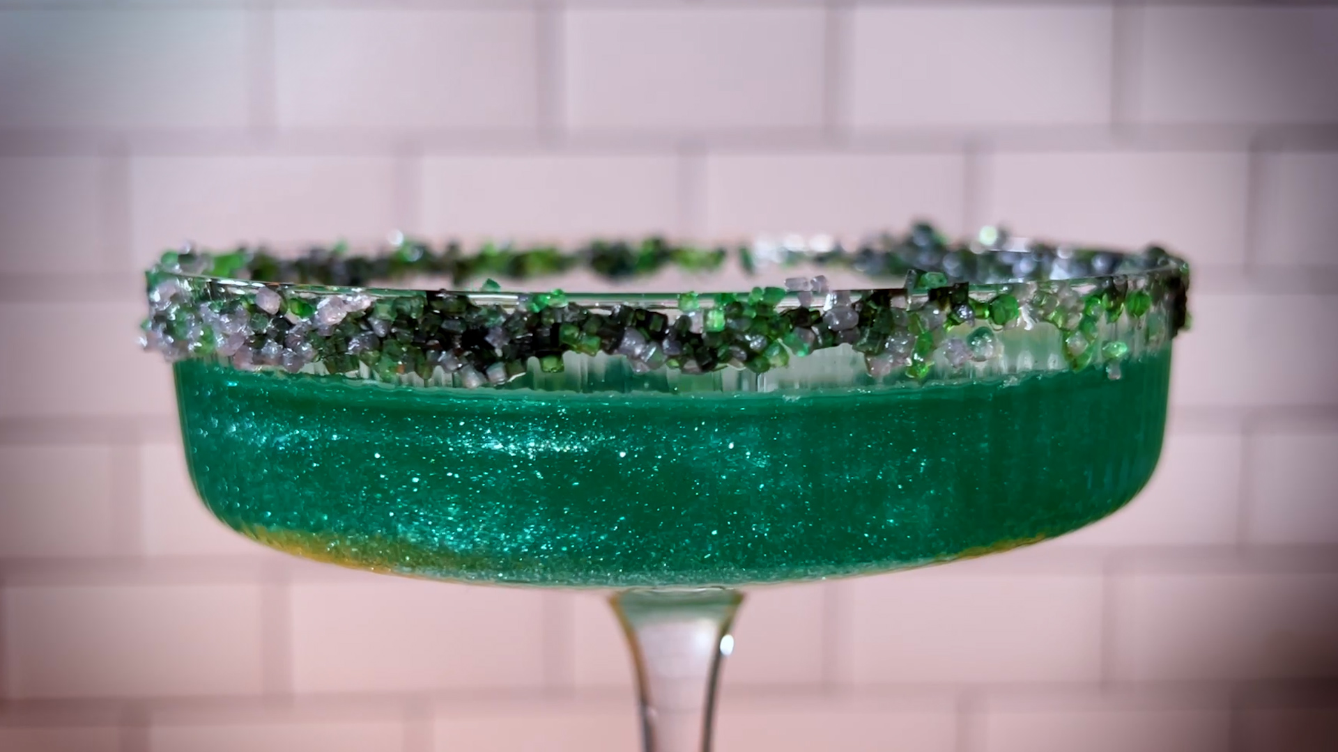 thumbnail video image 2 of Brew Glitter - Hocus Pocus Green, Purple and Black Cocktail Rimming Sugar Combo - 4oz, Bar Tin, 2 of 12