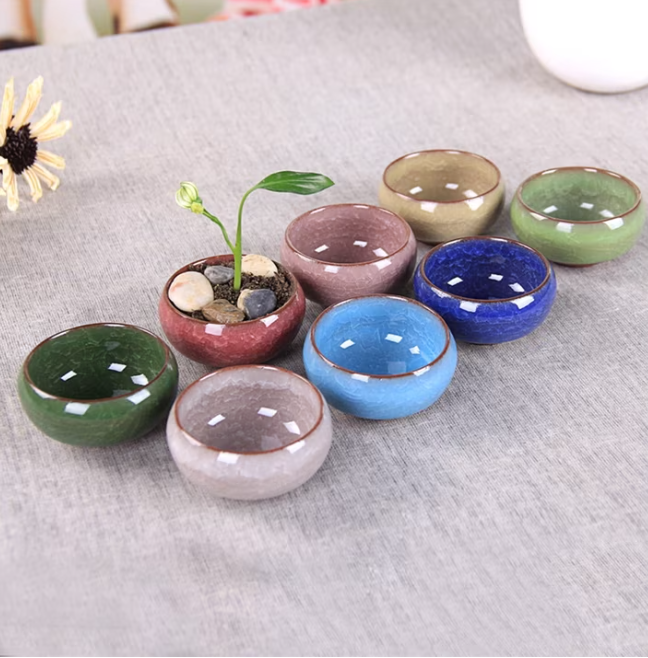 thumbnail video image 2 of HomelyJoy Ceramic Succulent Pots, Small Planters with Drainage Holes, 2.5 Inch Cactus Pot & Indoor Plant Pots, Perfect for Home, Office Desk Decor, 2 of 8
