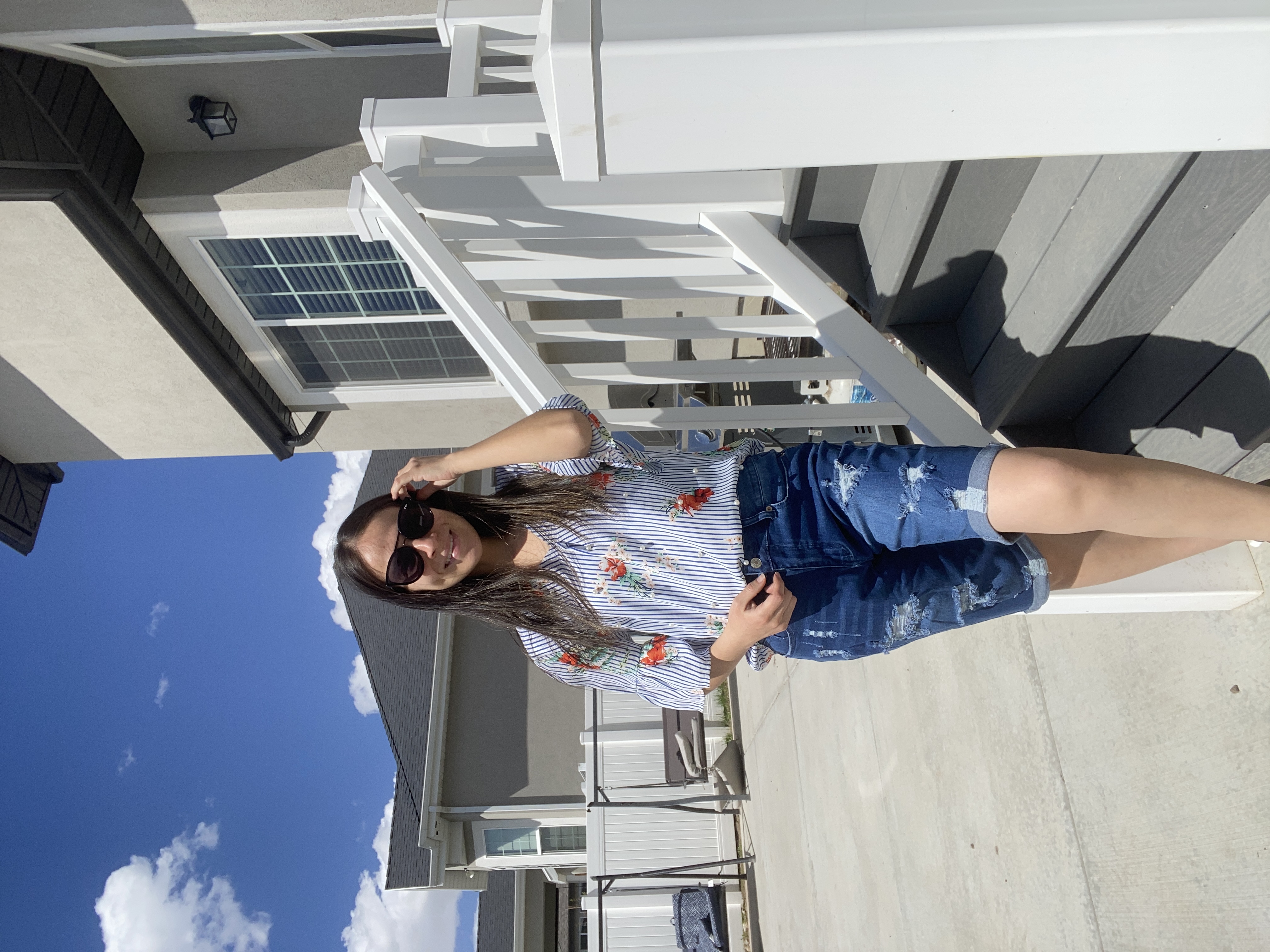 thumbnail video image 2 of Necooer Womens Blue Five Points Denim Shorts Summer High Waist Stretchy Distressed Denim Shorts (Small,A-Blue), 2 of 8