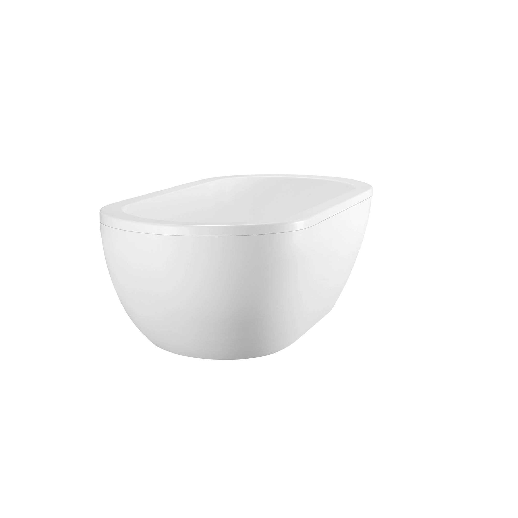 Ove Decors Serenity 71 in White Acrylic Freestanding Oval Bathtub