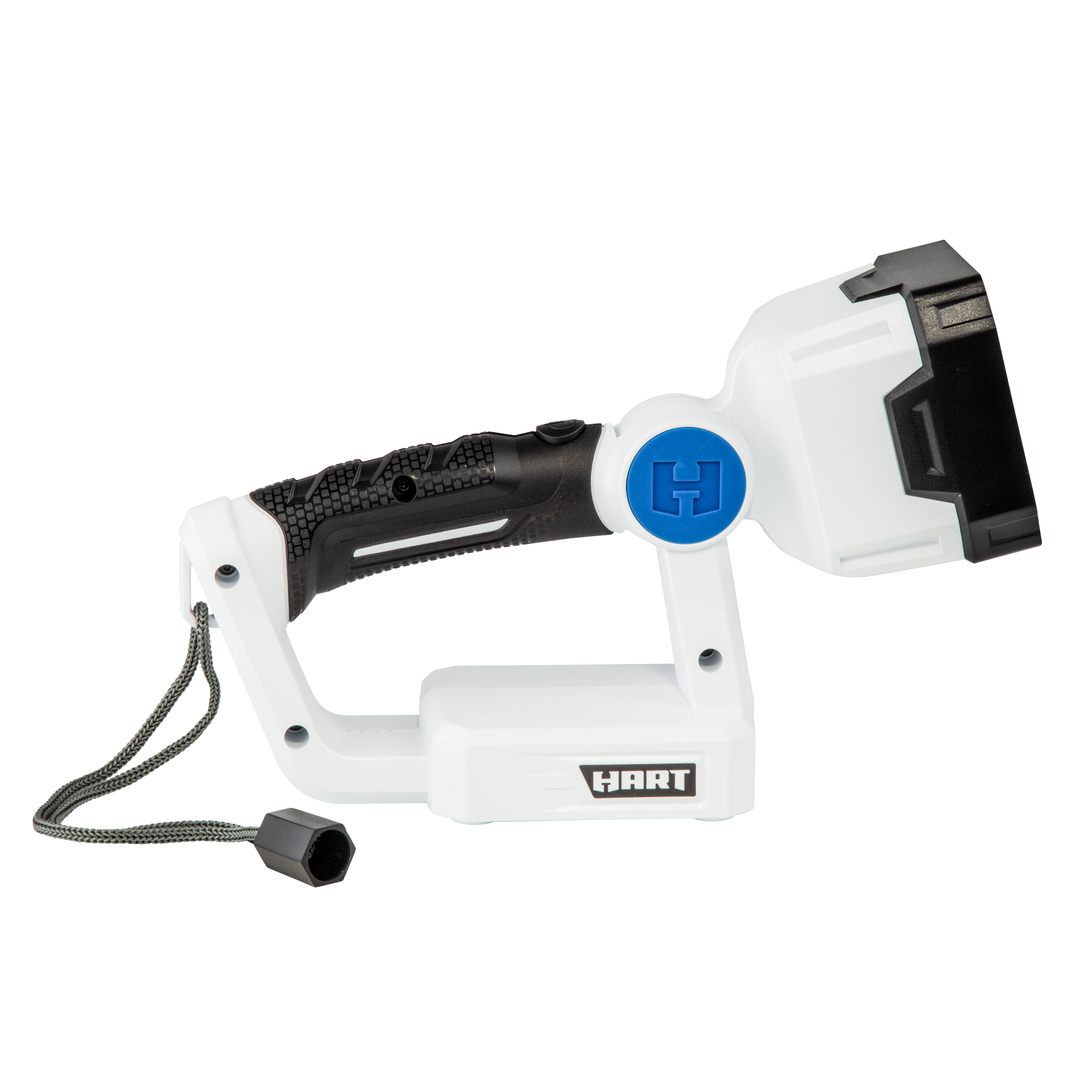 HART Rechargeable Work Light with Rotating Head and Spring-Loaded Clamp  Mount, White, 2000 Lumens
