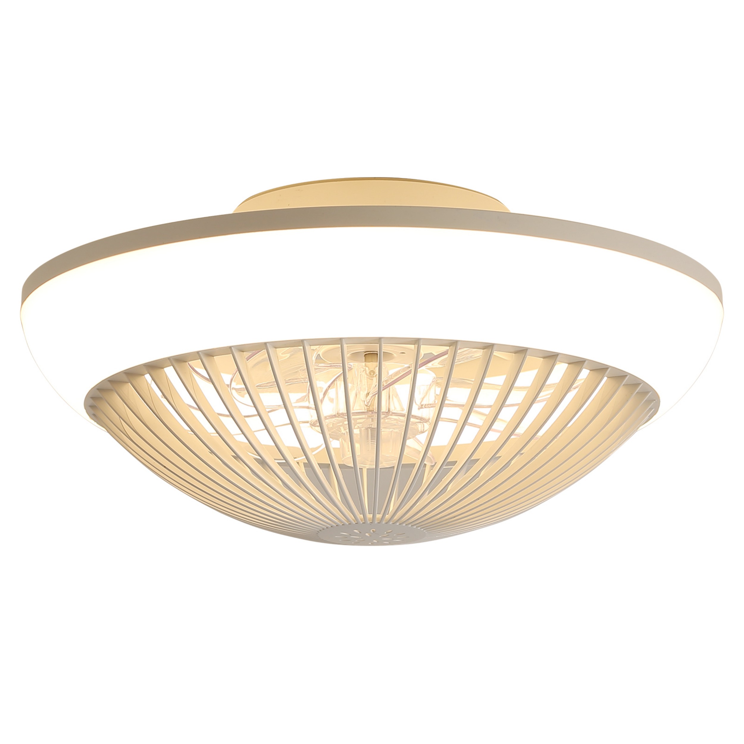 thumbnail video image 2 of Sofucor 15-Inch Flush Mount Contemporary Ceiling Fan with LED Lights, Remote and App Control, 2 of 10