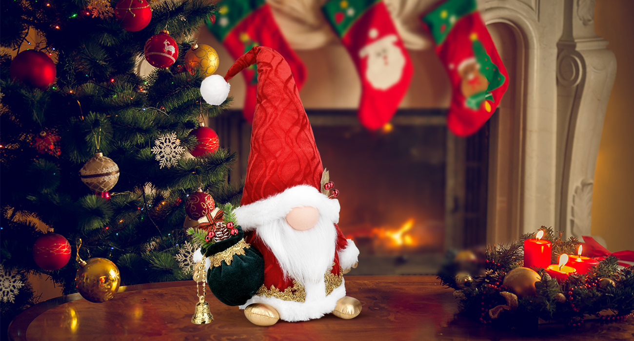 thumbnail video image 2 of EKARSEN Handcraft Gnome Christmas Decorations, Large-Sized 18 Inch Gonk Figurine Cute Scandinavian Tomte Dwarf Home Decor for Traditional Festivals, 2 of 6