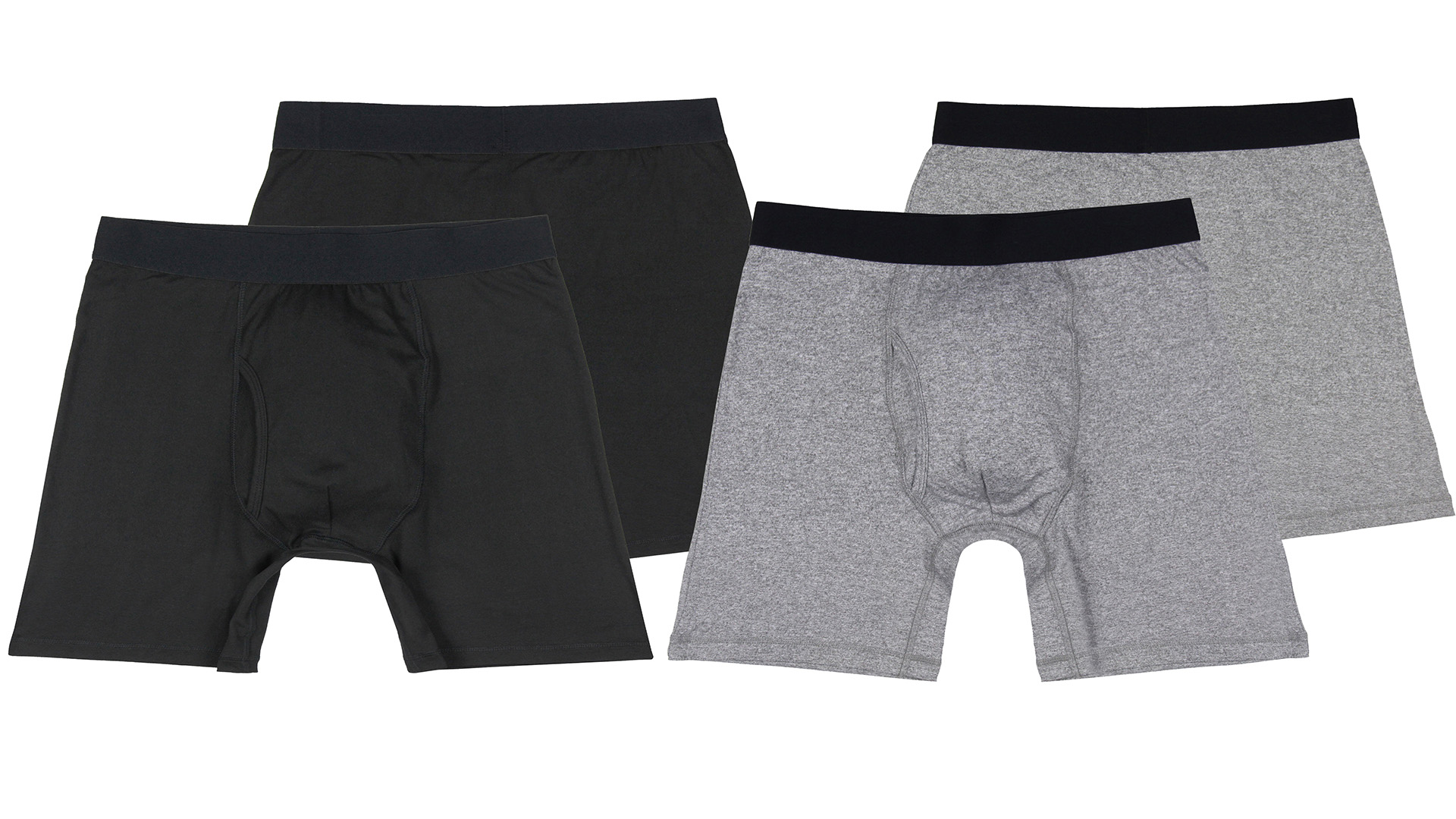 thumbnail video image 2 of Men's Tag-Free Slim Fit Boxers Underwear Boxer Briefs For Adults, 2 of 6