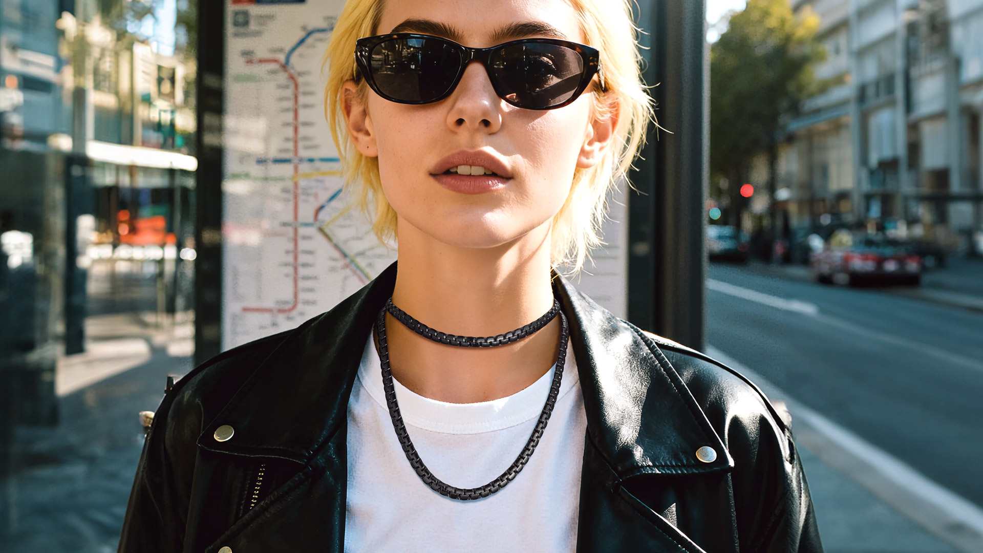 thumbnail video image 2 of Bandmax 14 Inch Black Flat Box Chain Choker Necklaces for Women Men 2MM Layered Link Chain Necklace Gift for Son Grandson Daughter Granddaughter, 2 of 10