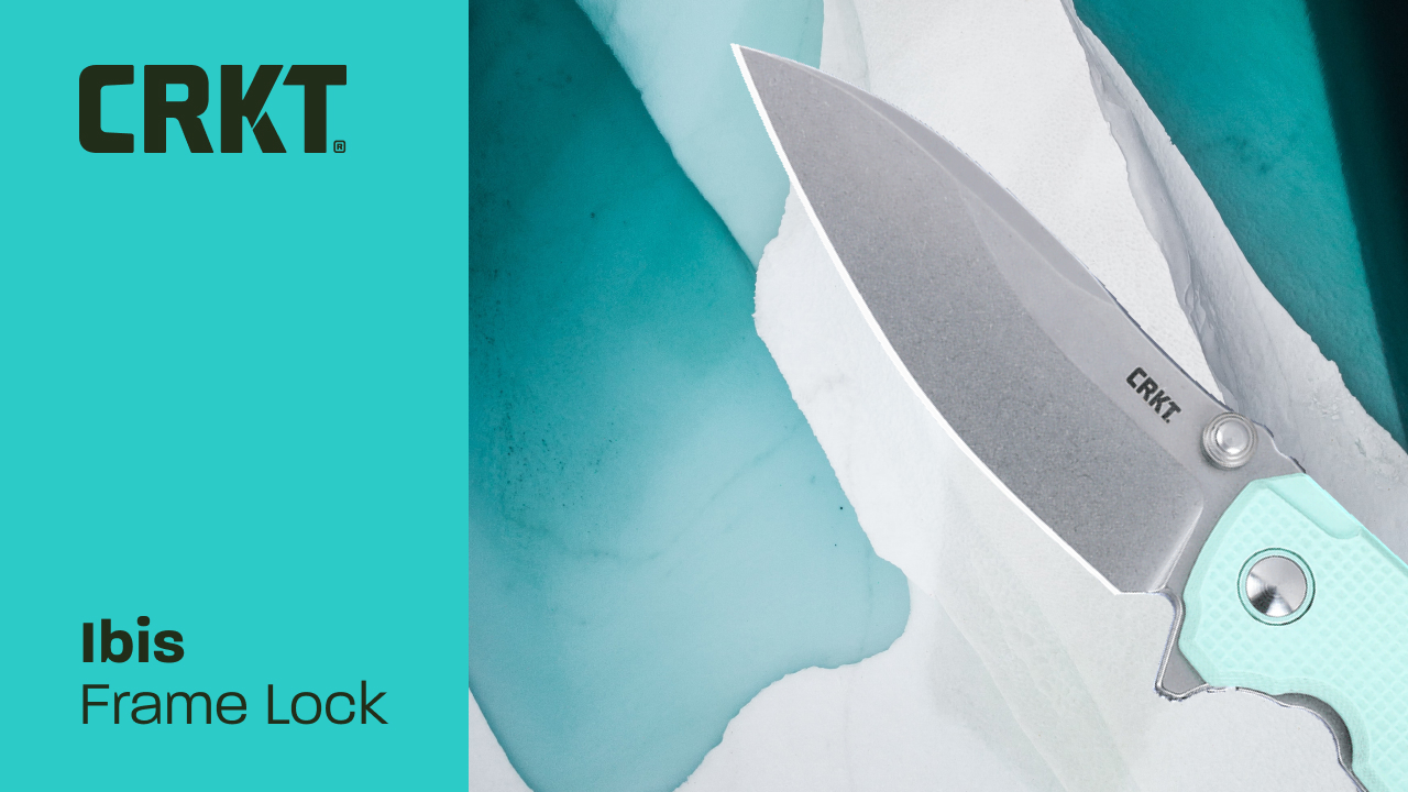 thumbnail video image 2 of CRKT Ibis Everyday Carry EDC Pocket Folding Knife with Frame Lock: 14C28N Plain Edge Blade, G10 Handle, Pocket Clip, 2560, 2 of 7