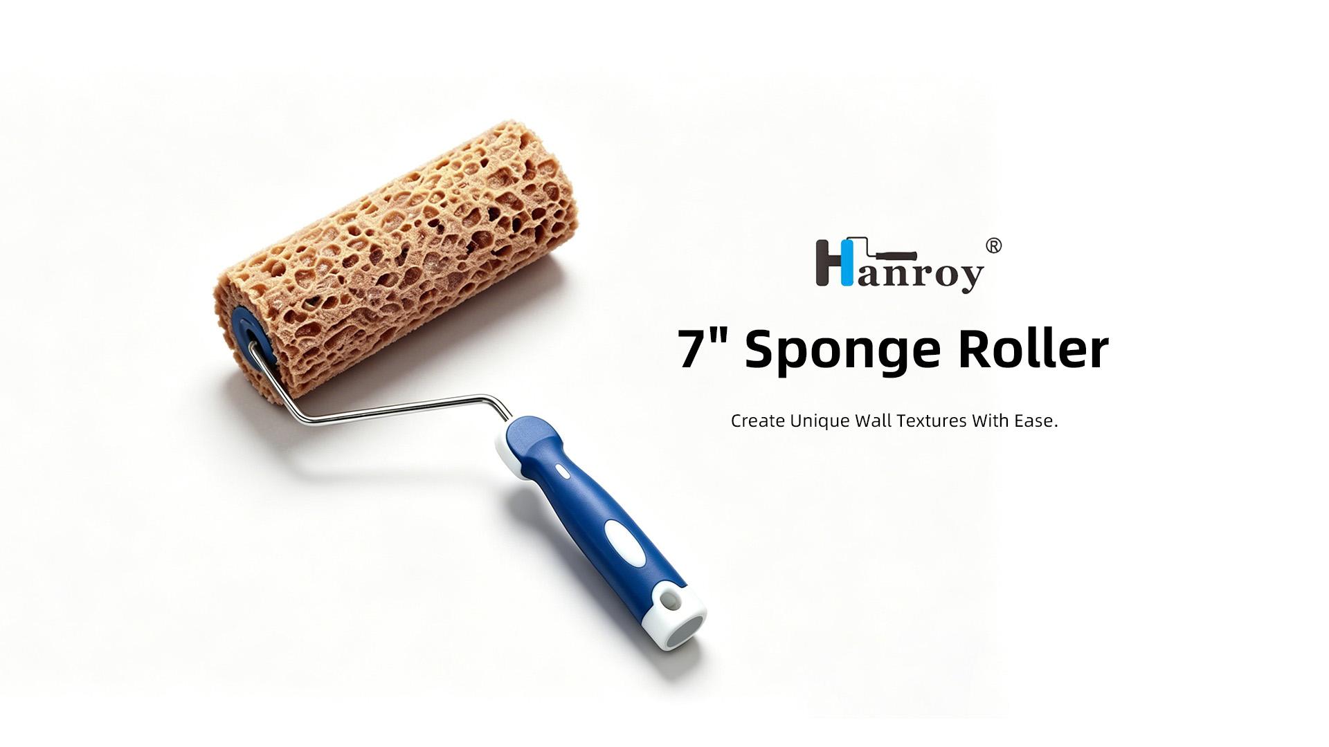 thumbnail video image 2 of Hanroy 7" Sponge Paint Roller, Unique Seaweed Texture for DIY Walls, Pattern & Home Decor Projects (M90F), 2 of 6