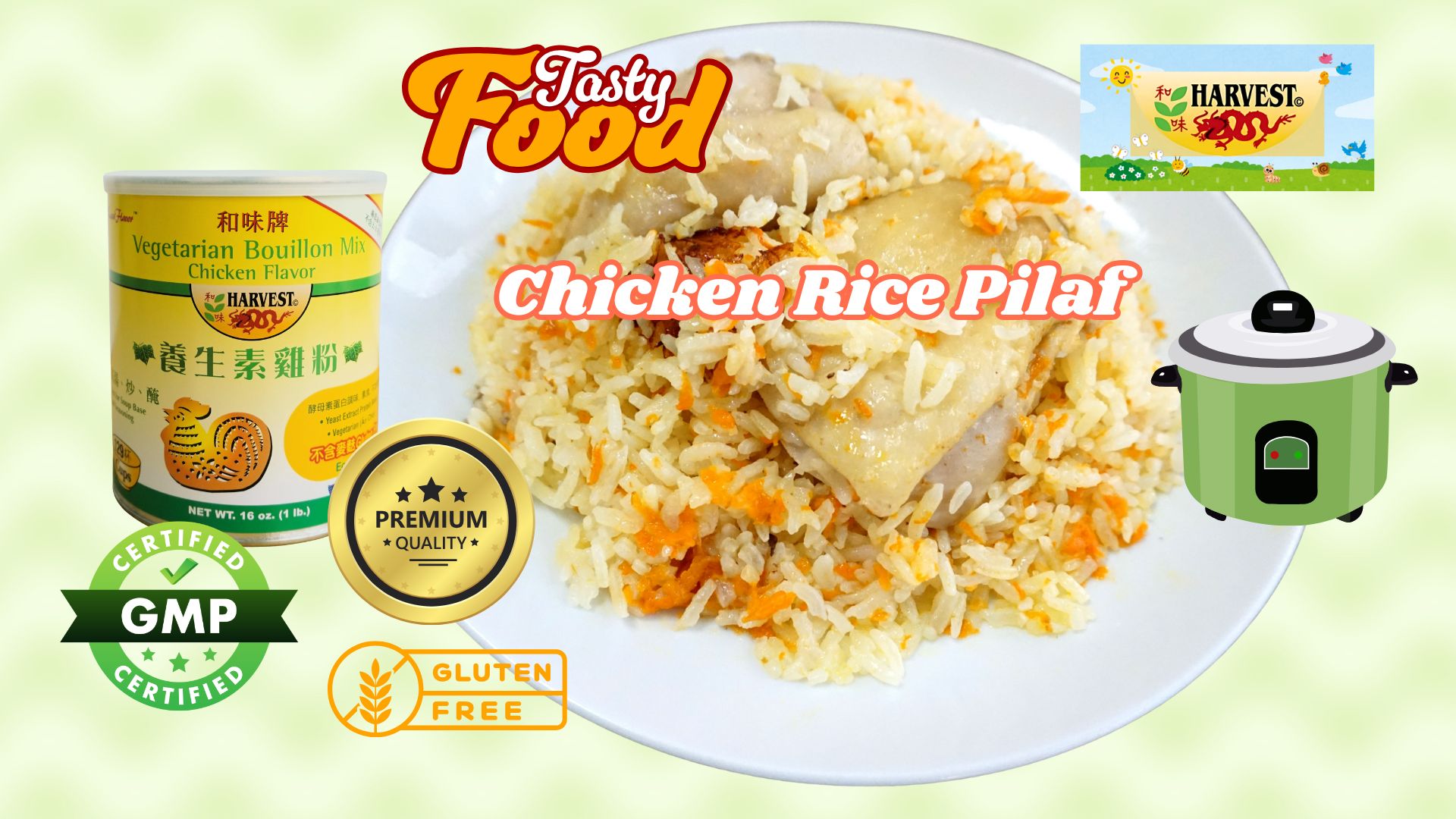 thumbnail video image 2 of Harvest 2000 Vegetarian Bouillon Mix-Chicken Flavor, Gluten Free, (16 oz, 1 can), 2 of 10