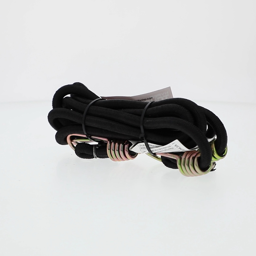 Hyper Tough 48 inches Heavy Duty Black Rubber Bungee Cords 2-Pack