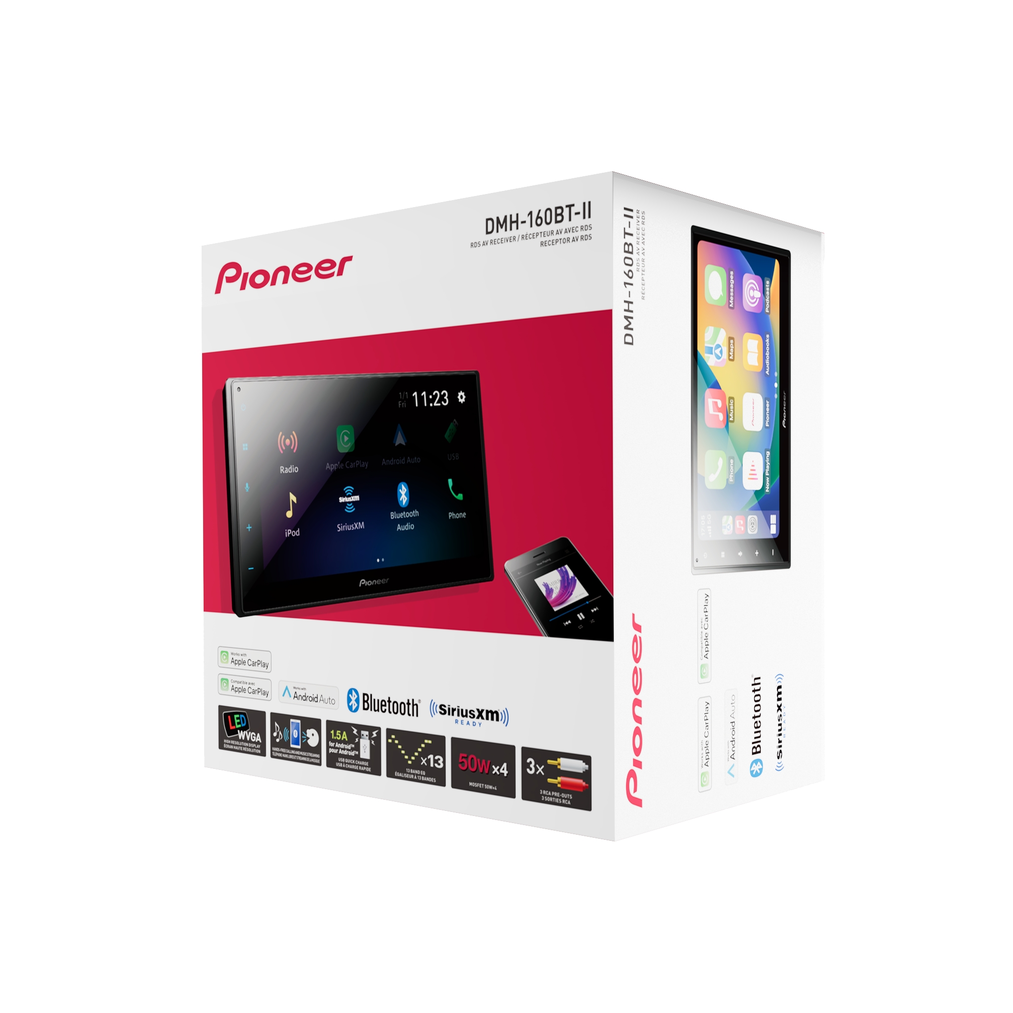 Pioneer Car In-Dash Unit, MP3 WMA AAC WAV FLAC AVI MPG MPEG MP4