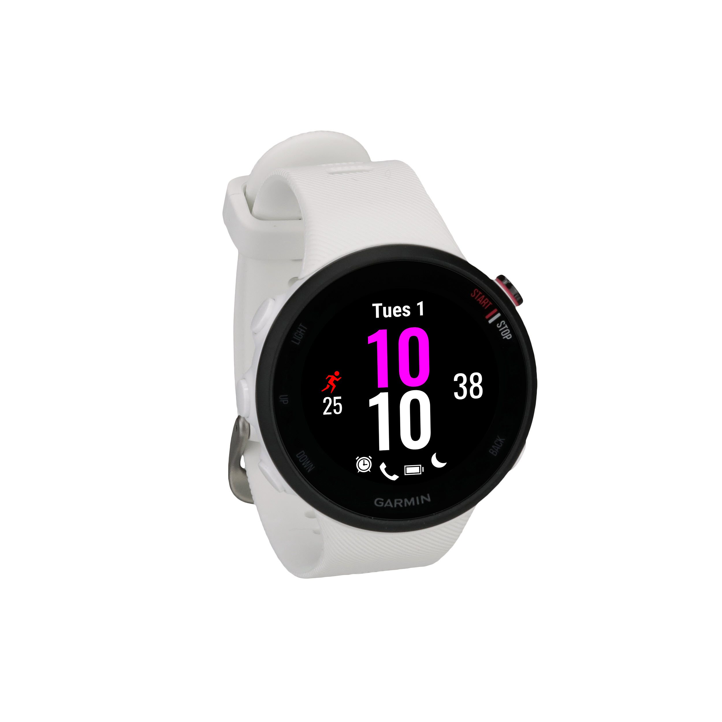  Garmin 010-02156-00 Forerunner 45s, 39MM Easy-to-Use GPS  Running Watch with Garmin Coach Free Training Plan Support, White :  Electronics