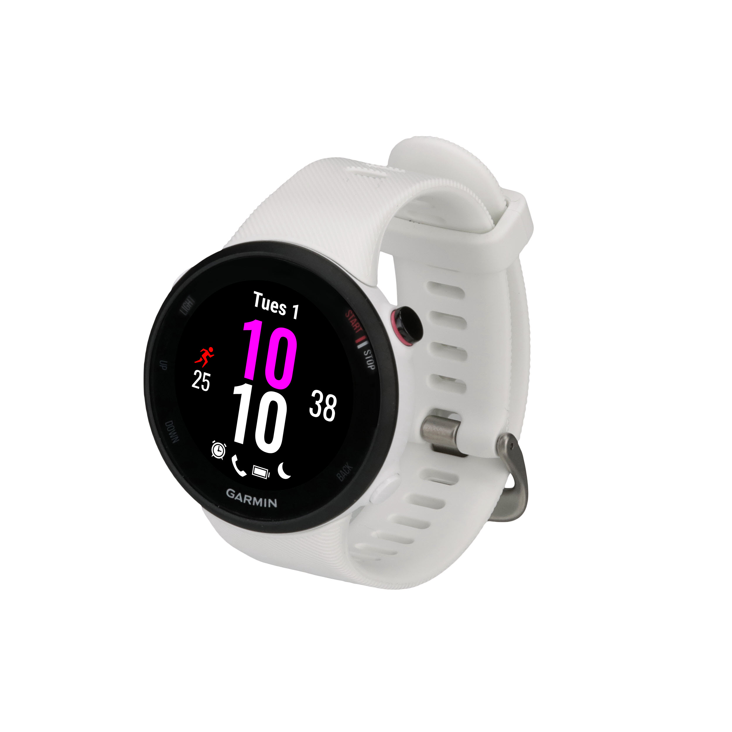 Garmin 010-02156-00 Forerunner 45s, 39MM Easy-to-Use GPS Running Watch with  Garmin Coach Free Training Plan Support, White